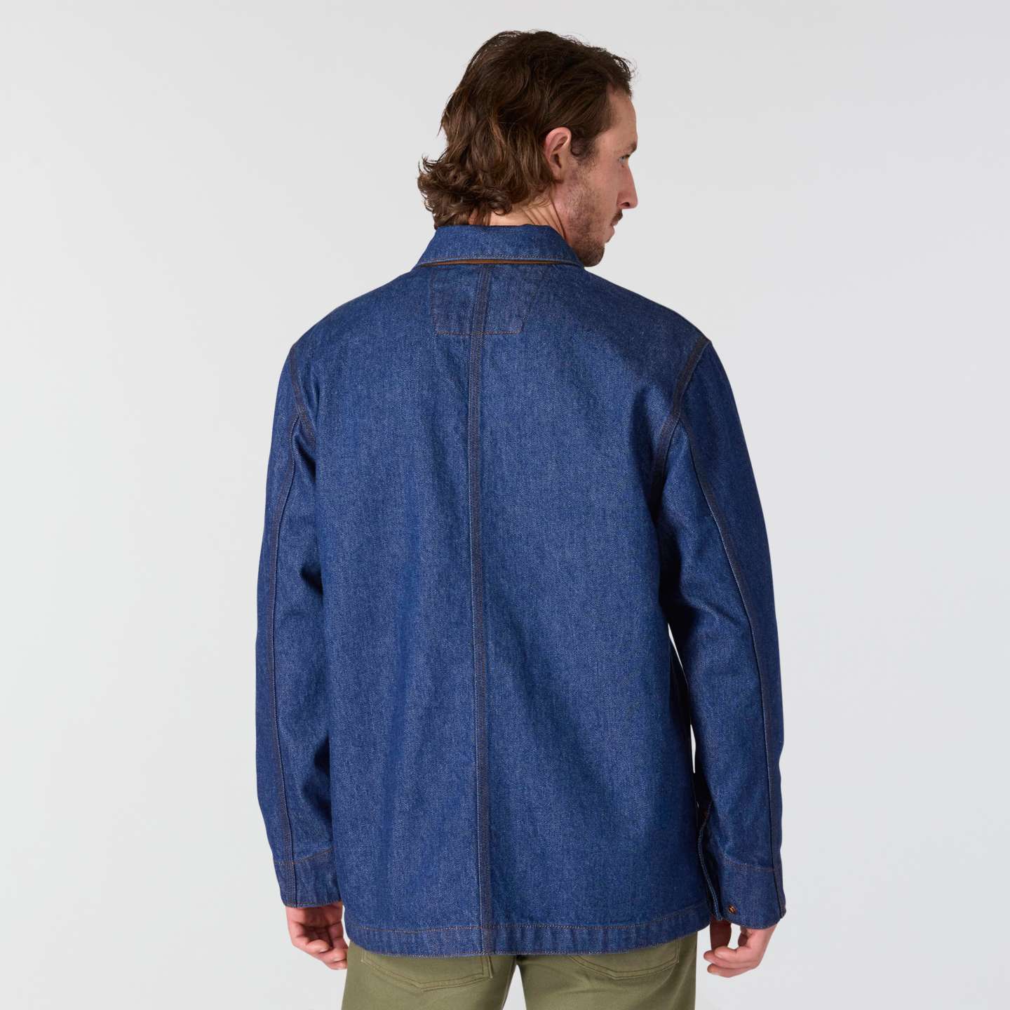 Мужское пальто Carhartt Crafted Series Denim Chore, цвет: Тёмный индиго — фото 4