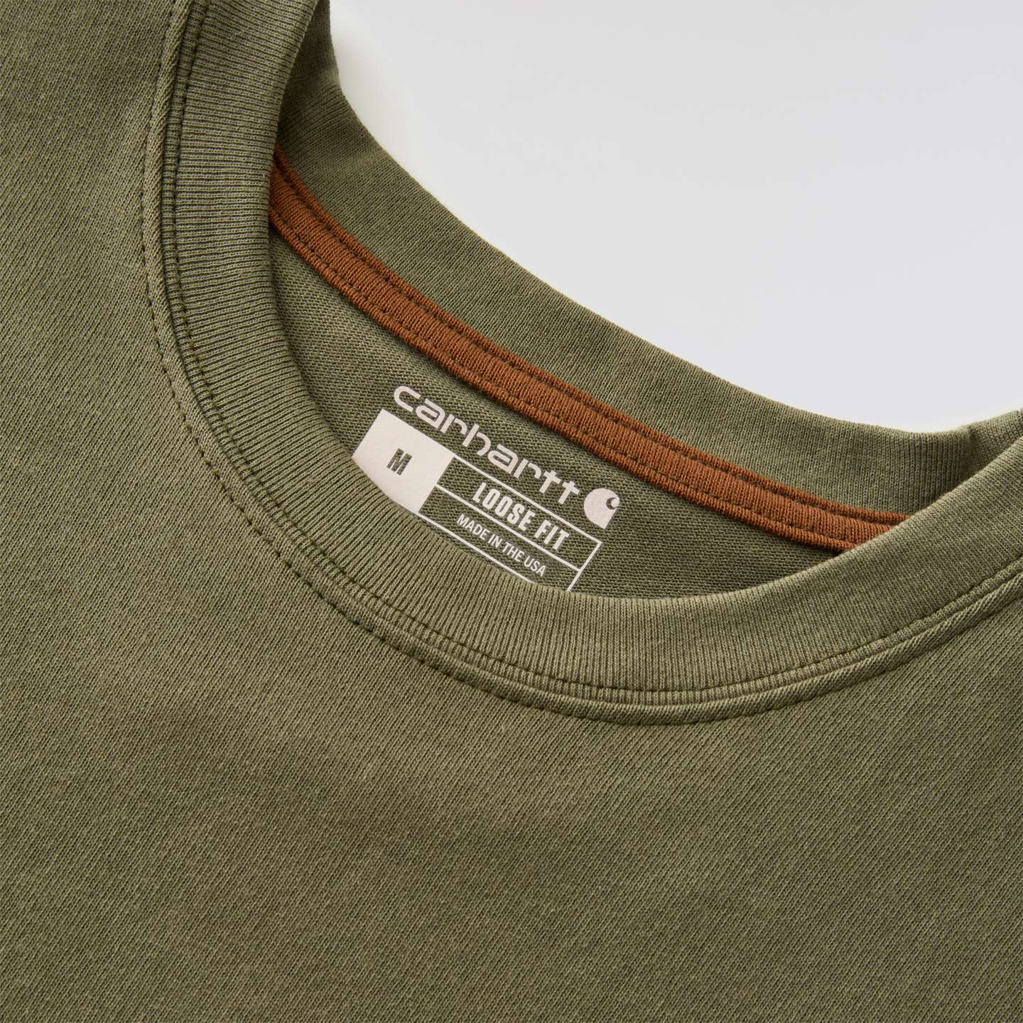 Мужская футболка Carhartt Crafted Series Heavyweight Loose, цвет: Армейский зелёный — фото 5