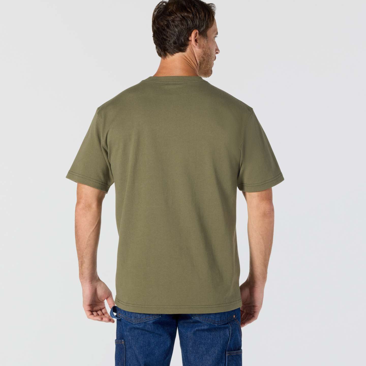 Мужская футболка Carhartt Crafted Series Heavyweight Loose, цвет: Армейский зелёный — фото 4