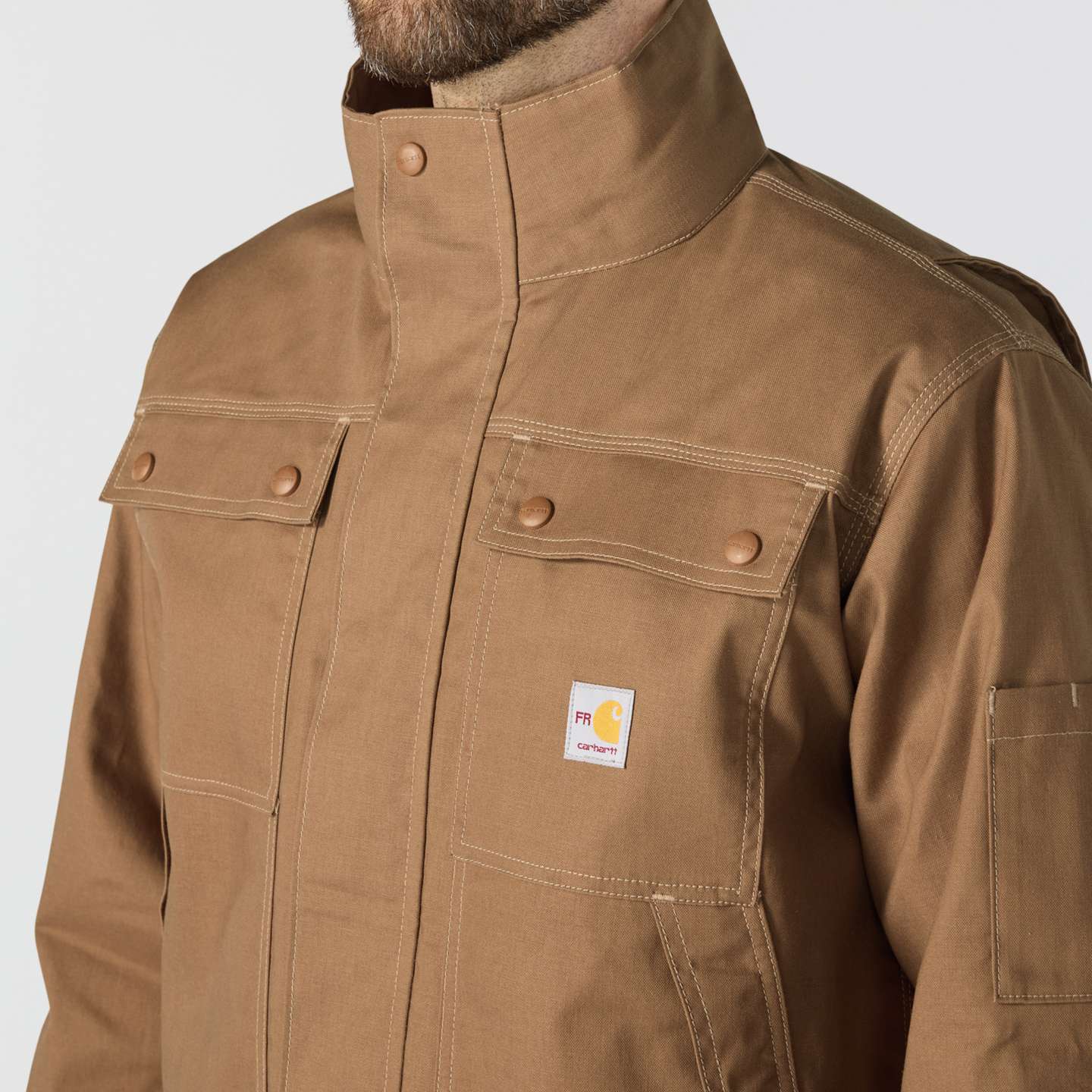 Мужское пальто Carhartt FR Quick Duck, цвет: Коричневый — фото 4