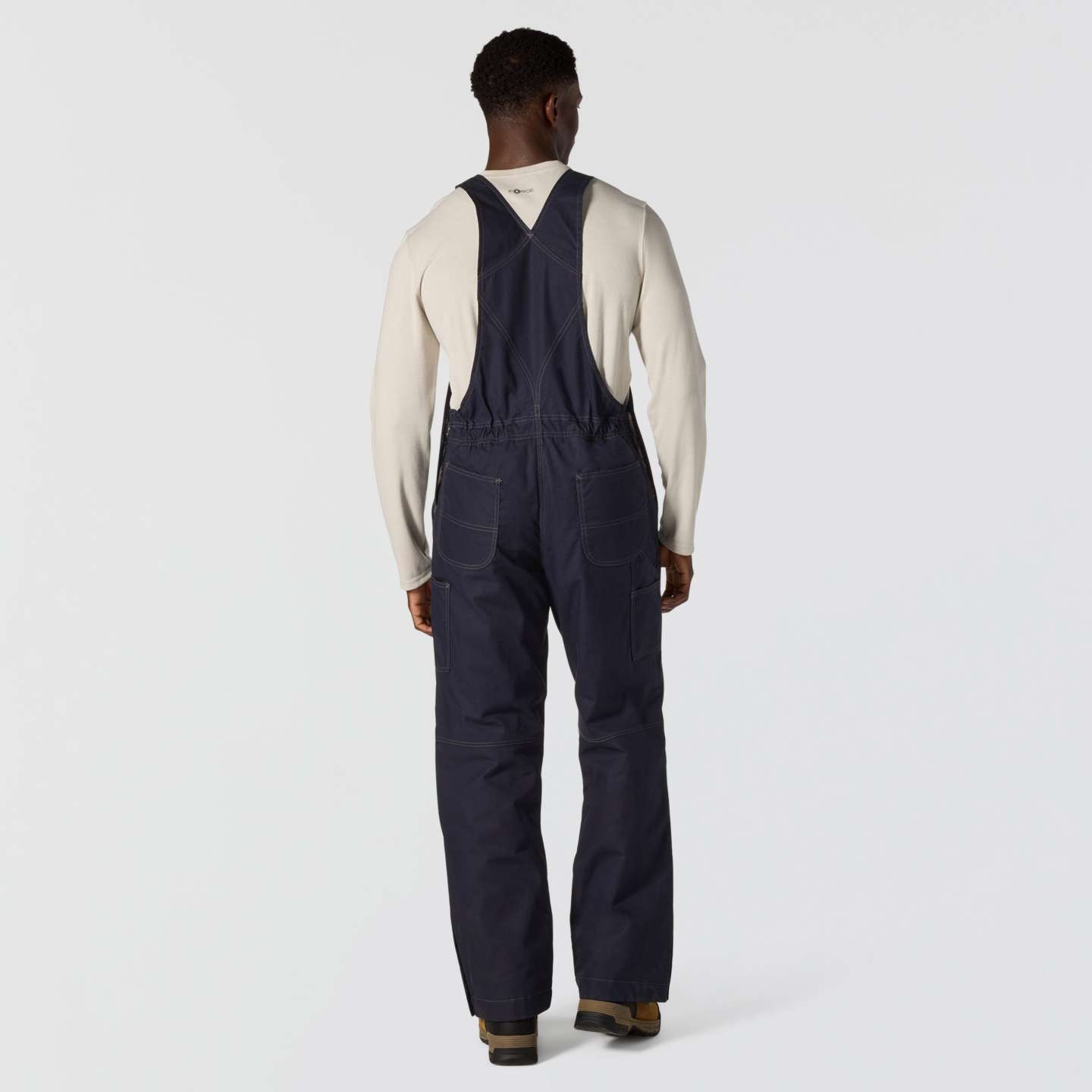 Мужской огнестойкий утеплённый полукомбинезон Carhartt FR Quick Duck Insulated, цвет: Тёмный тёмно-синий — фото 2