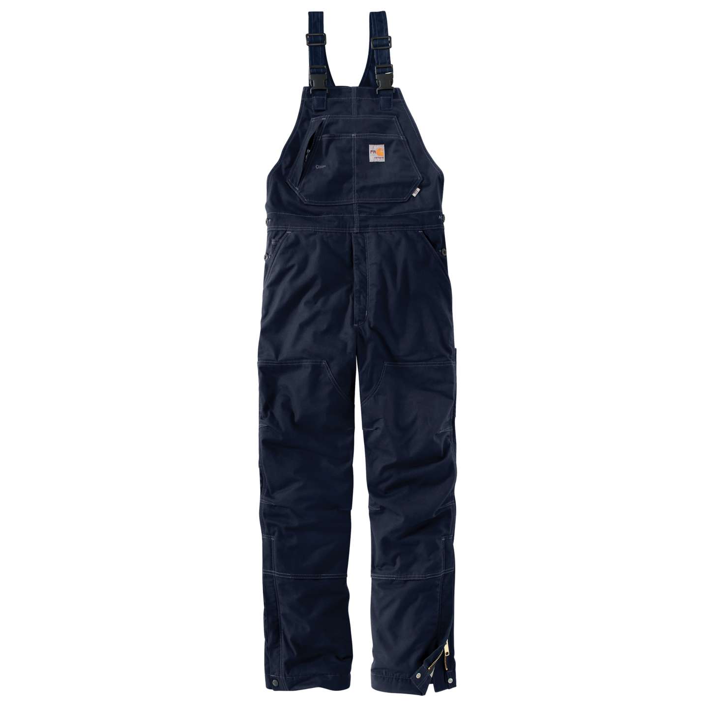 Мужской огнестойкий утеплённый полукомбинезон Carhartt FR Quick Duck Insulated, цвет: Тёмный тёмно-синий — фото 10