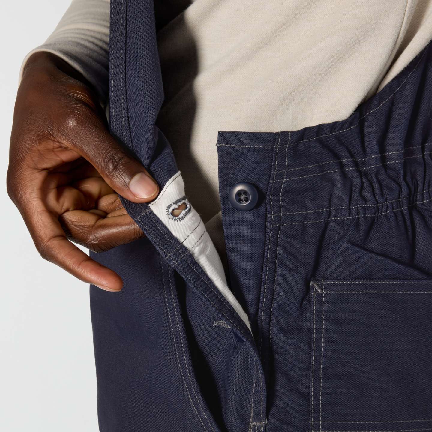 Мужской огнестойкий утеплённый полукомбинезон Carhartt FR Quick Duck Insulated, цвет: Тёмный тёмно-синий — фото 5
