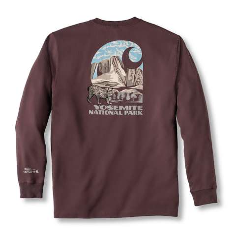 Мужские футболки Carhartt Loose Fit Heavyweight Long-Sleeve Yosemite National Park Graphic T-Shirt