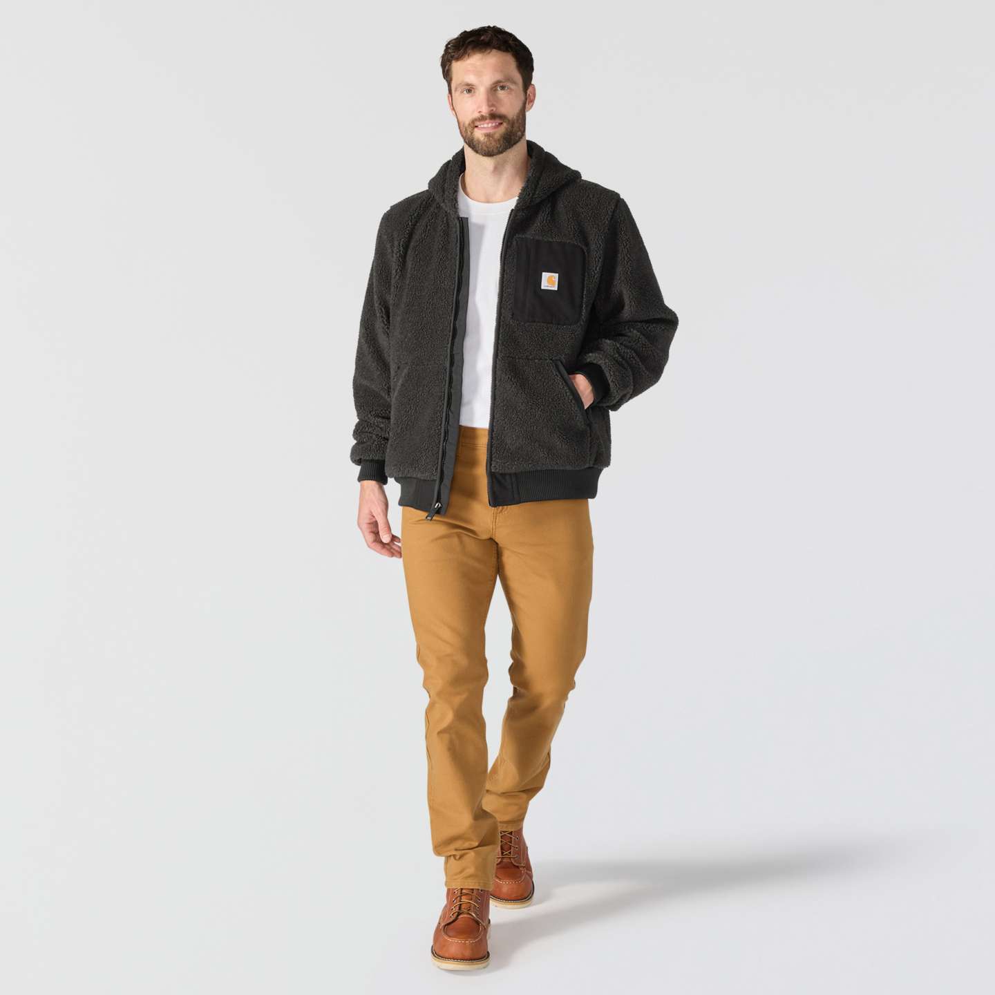 Мужская куртка Carhartt Fairbanks Active Jac, цвет: Чёрный — фото 5