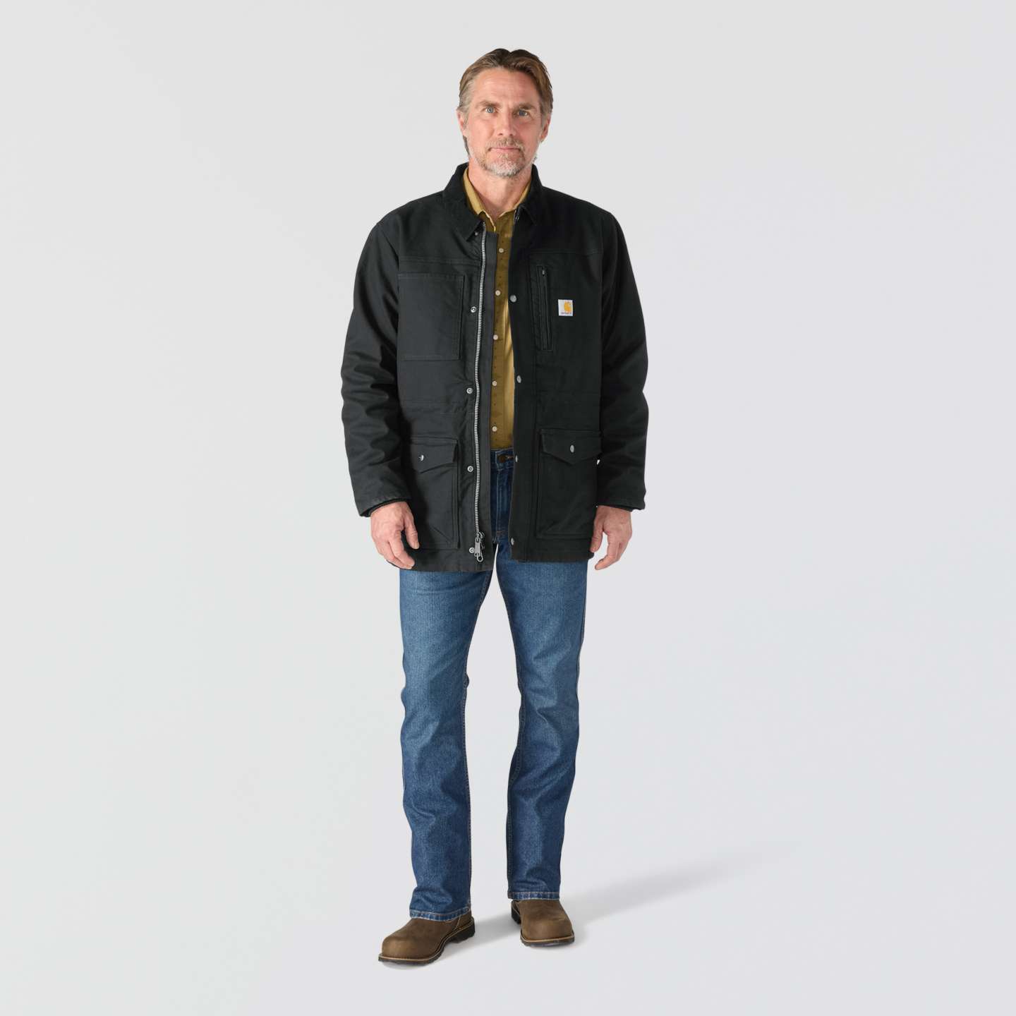Мужское пальто Carhartt Montana Rugged Flex® Duck Ranch, цвет: Чёрный — фото 4