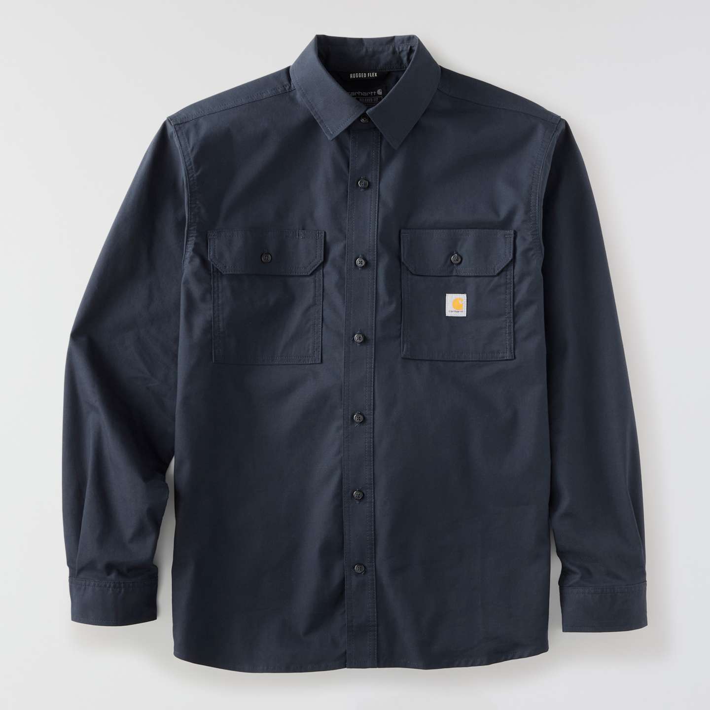 Мужская рубашка Carhartt Glenwood Relaxed LS, цвет: Тёмно-синий — фото 9