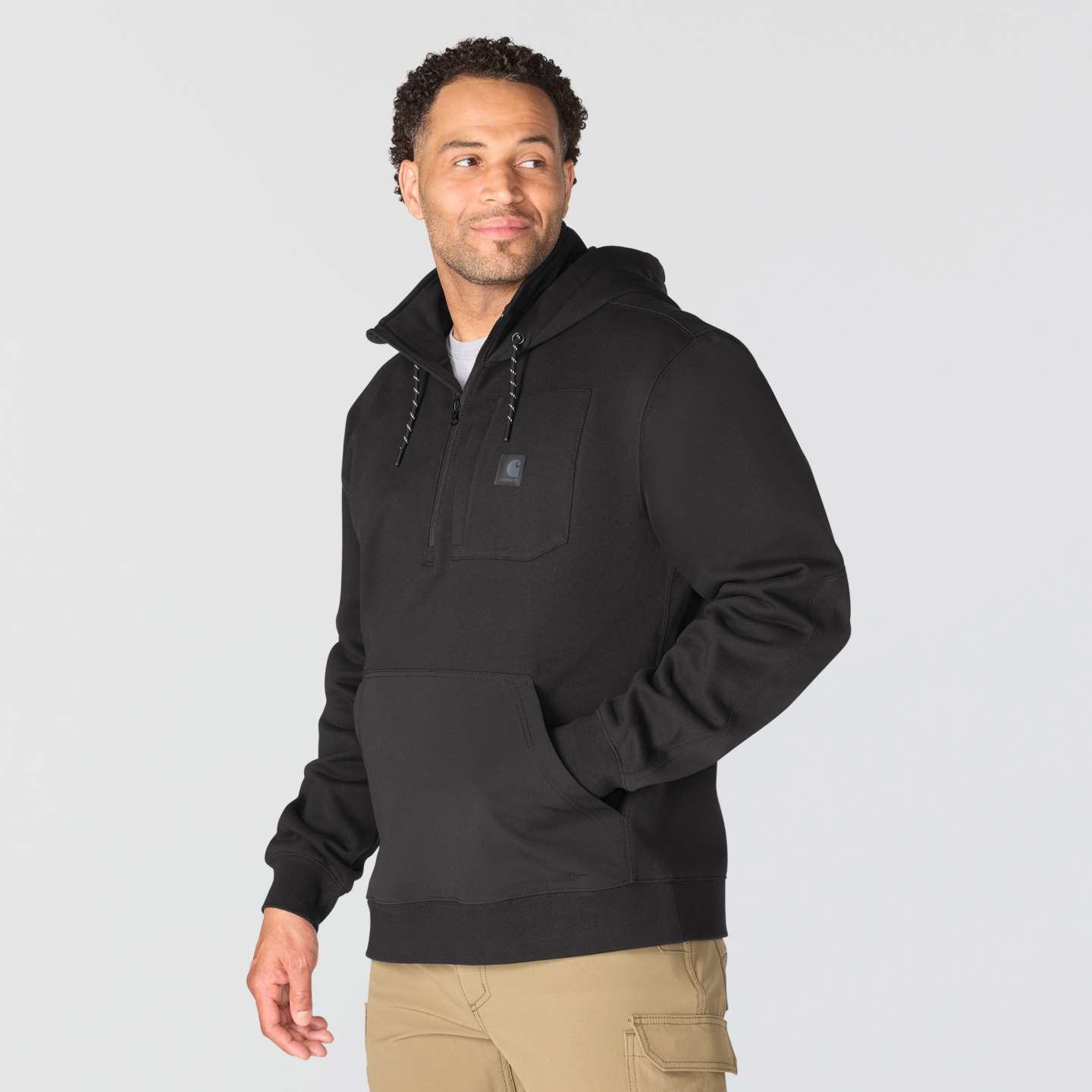 Мужская толстовка Carhartt Steel Bridgeport, цвет: Чёрный — фото 2