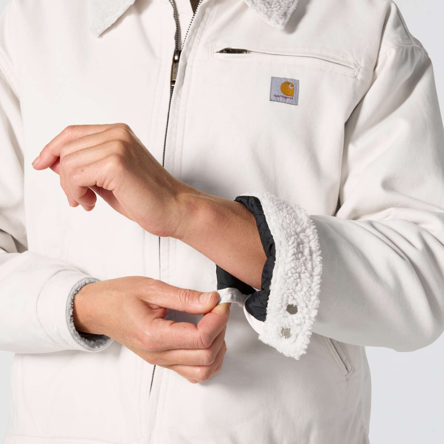 Женская куртка Carhartt Crawford Sherpa Detroit, цвет: Натуральный — фото 5