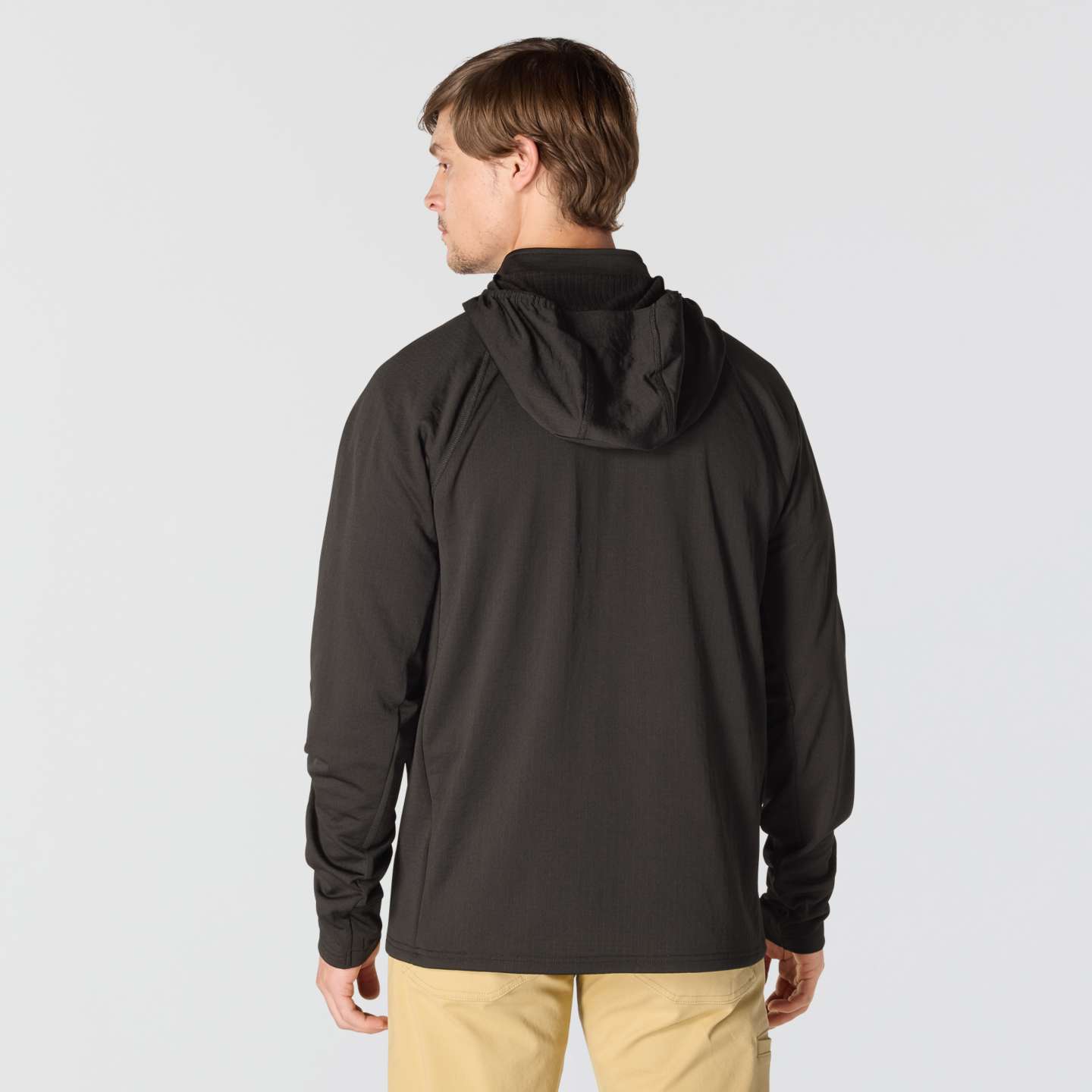 Мужское худи Carhartt Force Ironwood Relaxed 1/2-Zip, цвет: Чёрный — фото 5
