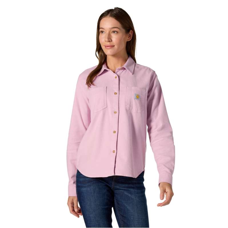 Carhartt  Faded Rose Tint Women's Hamilton Relaxed LS Plaid Shirt