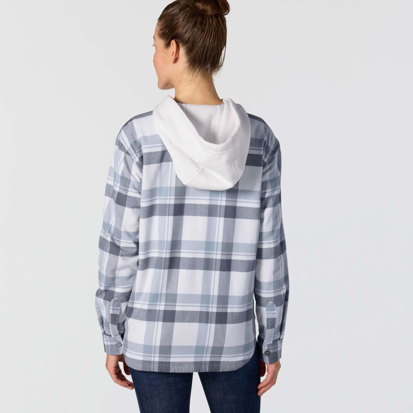 Женская рубашка Carhartt Hamilton Plaid Shirt Jac, цвет: Синий — фото 4