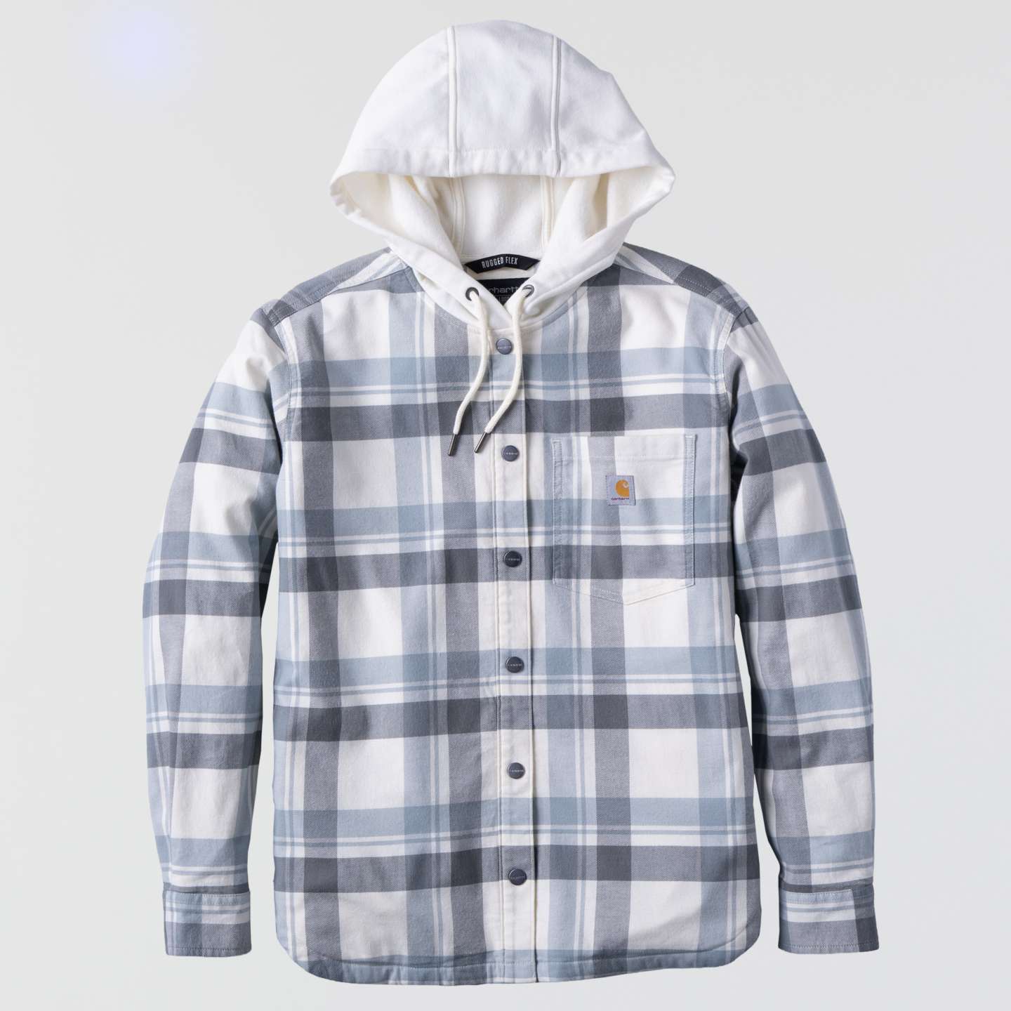 Женская рубашка Carhartt Hamilton Plaid Shirt Jac, цвет: Синий — фото 9