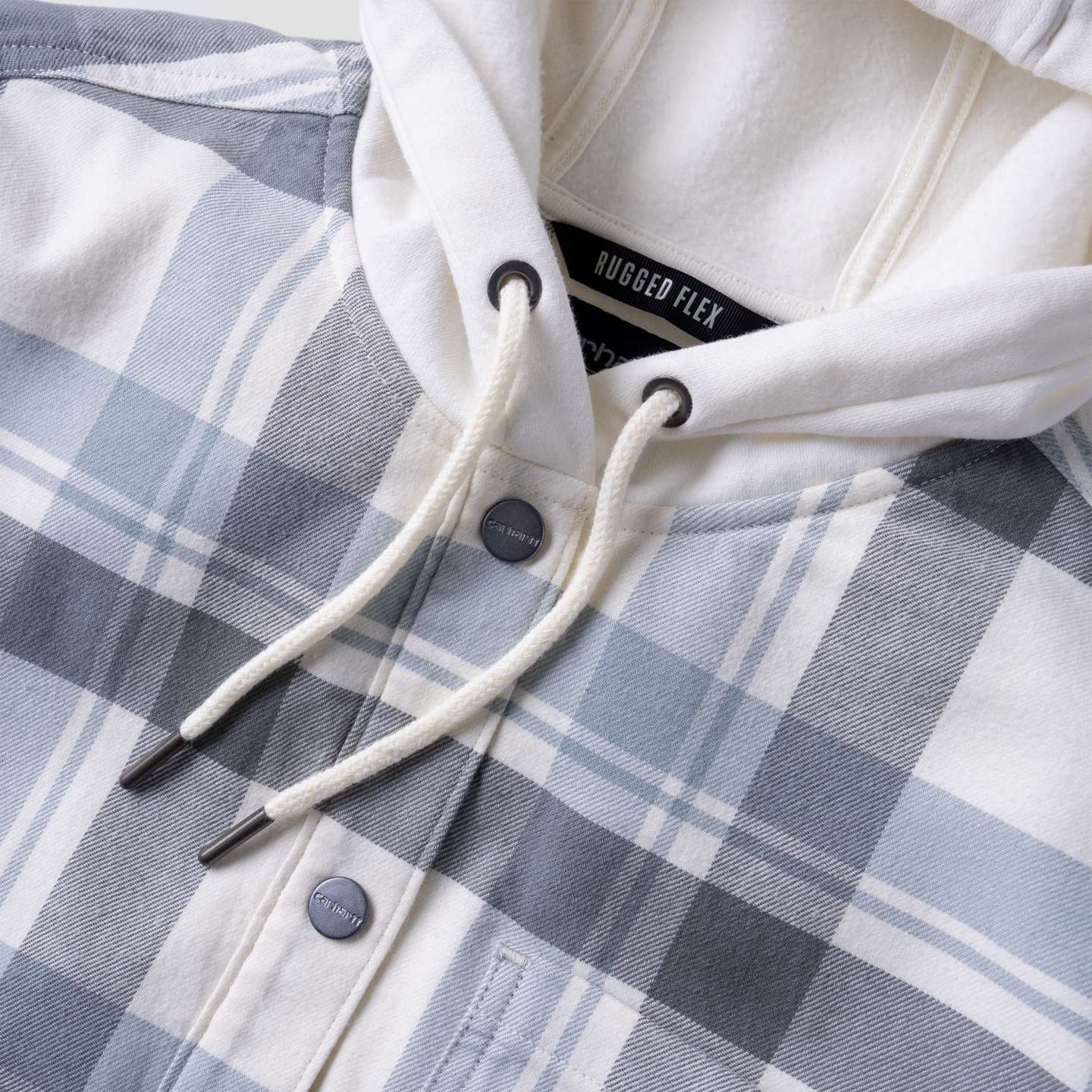 Женская рубашка Carhartt Hamilton Plaid Shirt Jac, цвет: Синий — фото 7