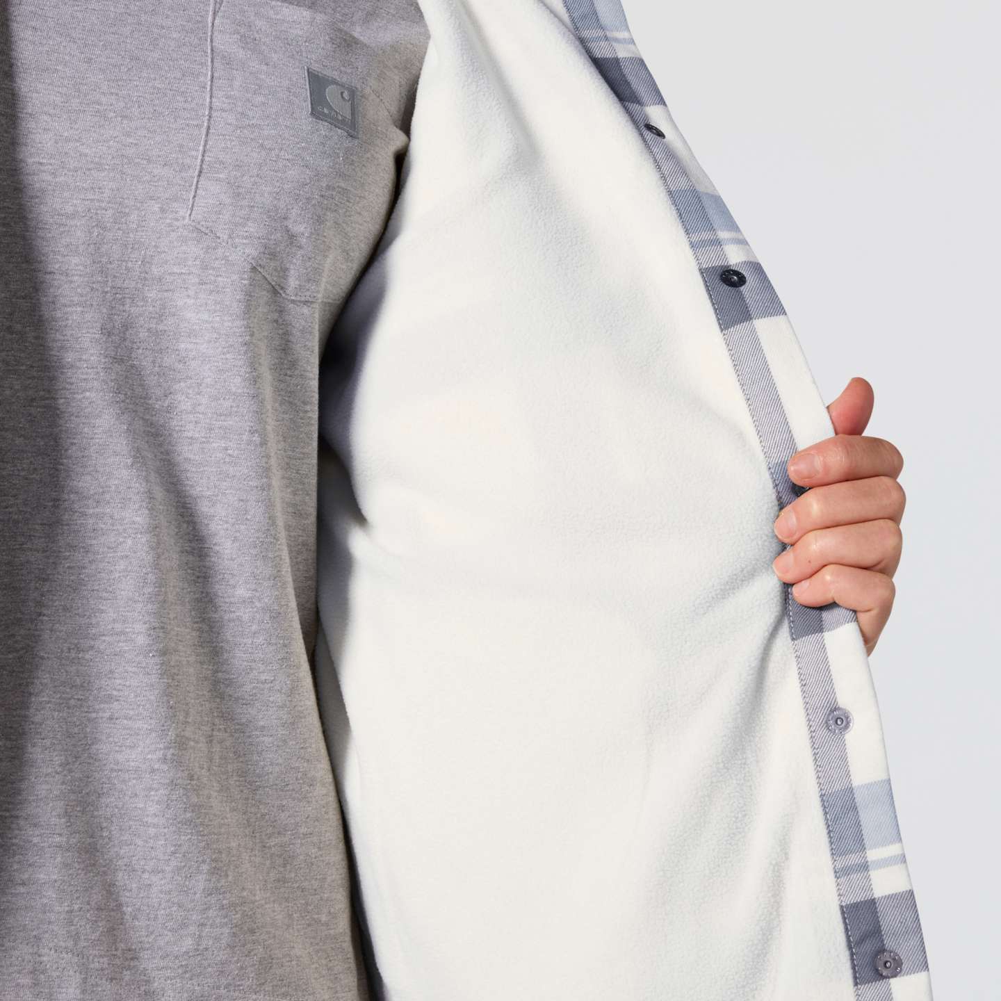 Женская рубашка Carhartt Hamilton Plaid Shirt Jac, цвет: Синий — фото 5