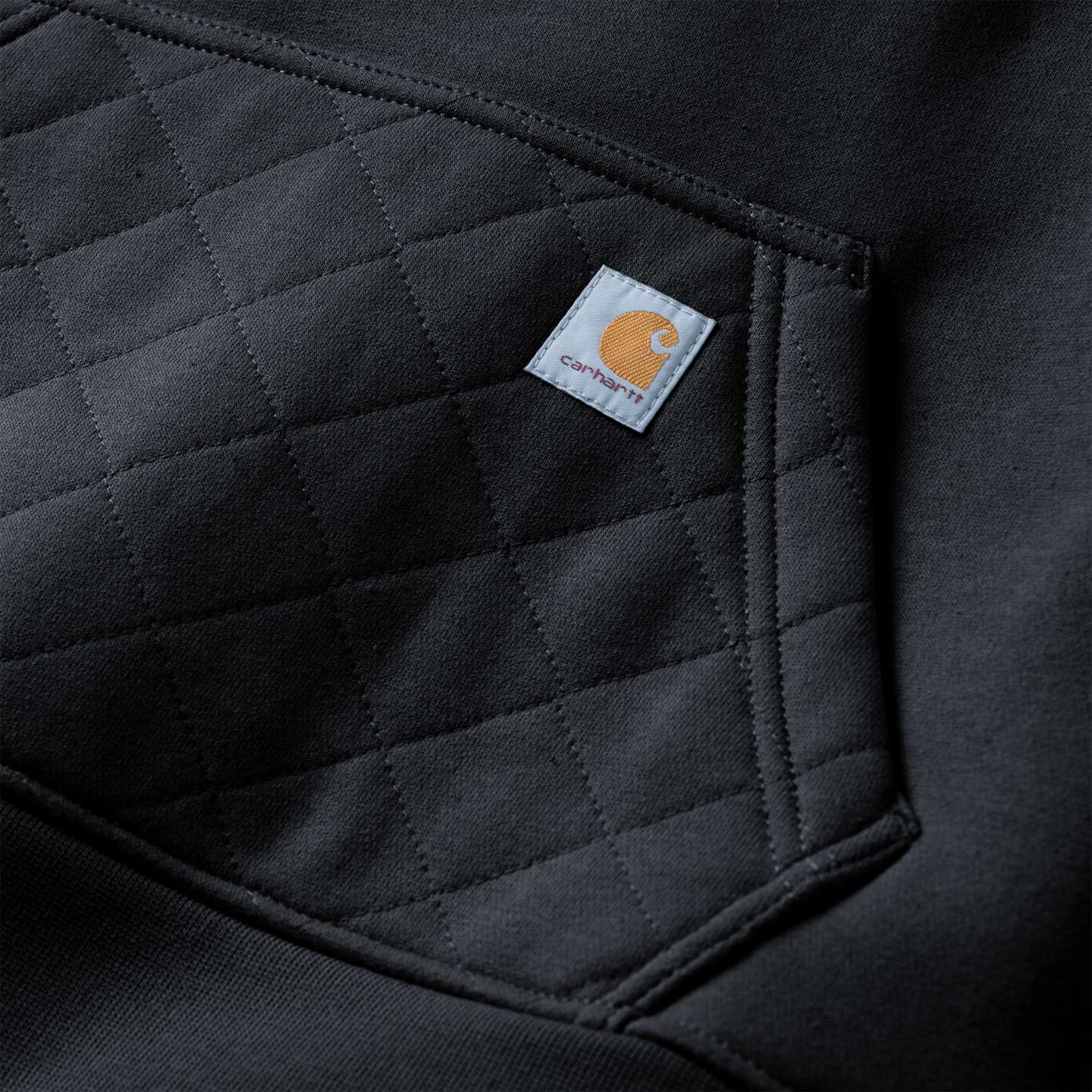 Женская толстовка Carhartt Paxton Quilted 1/4-Zip, цвет: Чёрный — фото 7