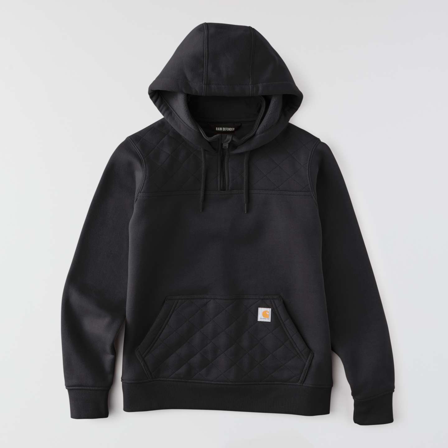 Женская толстовка Carhartt Paxton Quilted 1/4-Zip, цвет: Чёрный — фото 8