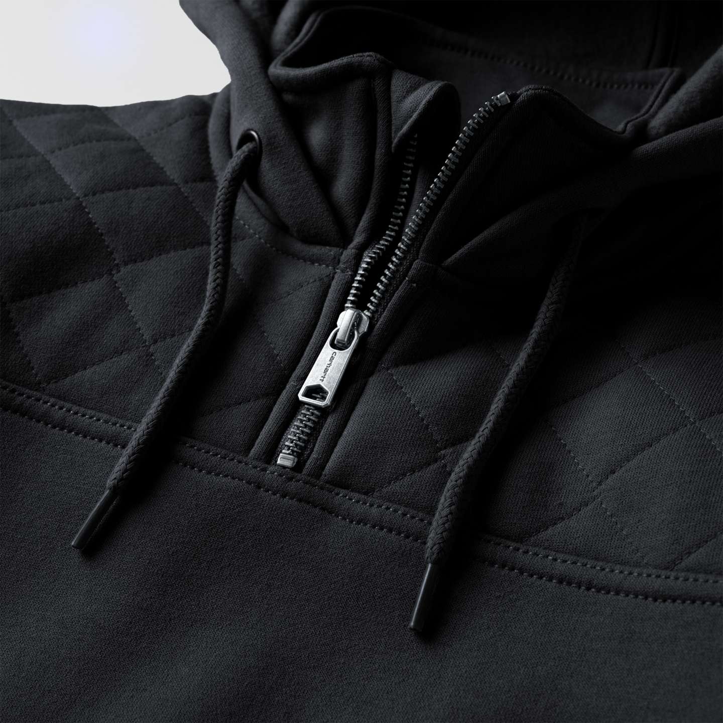 Женская толстовка Carhartt Paxton Quilted 1/4-Zip, цвет: Чёрный — фото 6