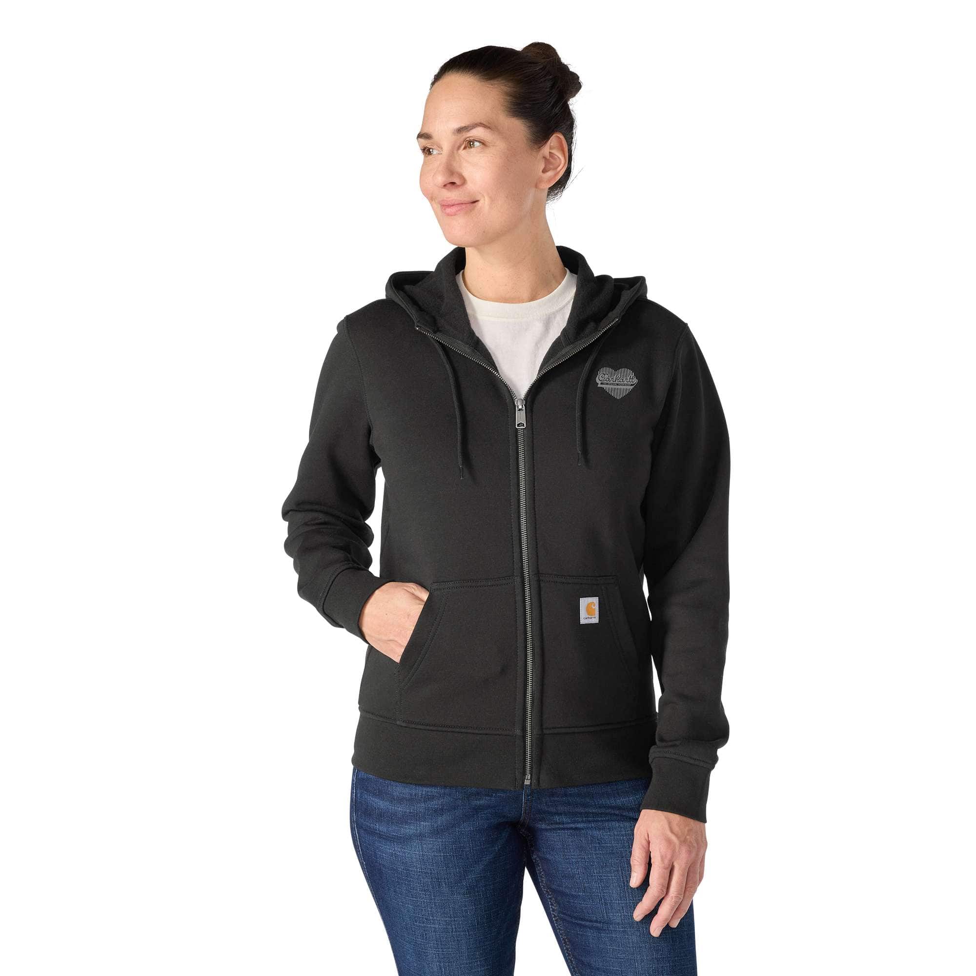 Carhartt Women's Marquette Heart Full-Zip Sweatshirt | Black | 3XL