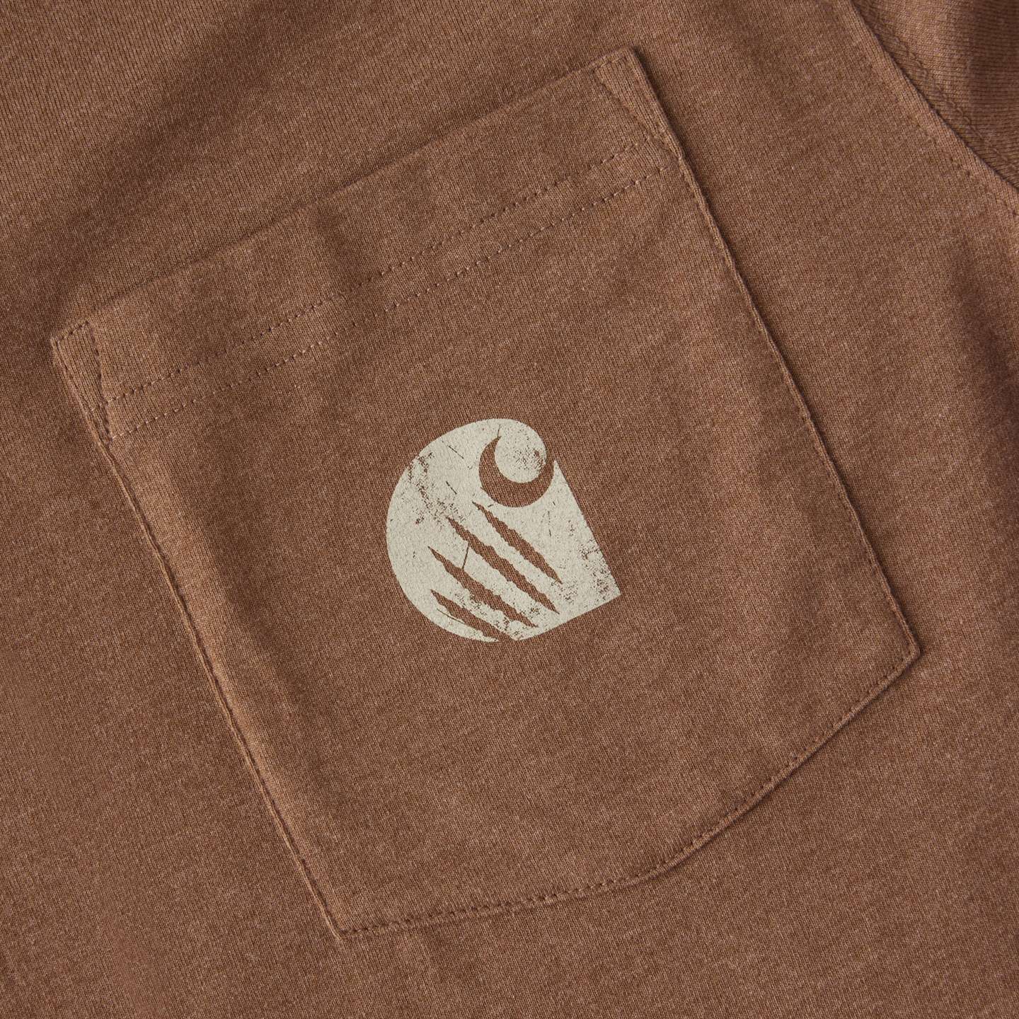 Мужская футболка Carhartt Irvine Relaxed Bear, цвет: Красный меланжевый — фото 8