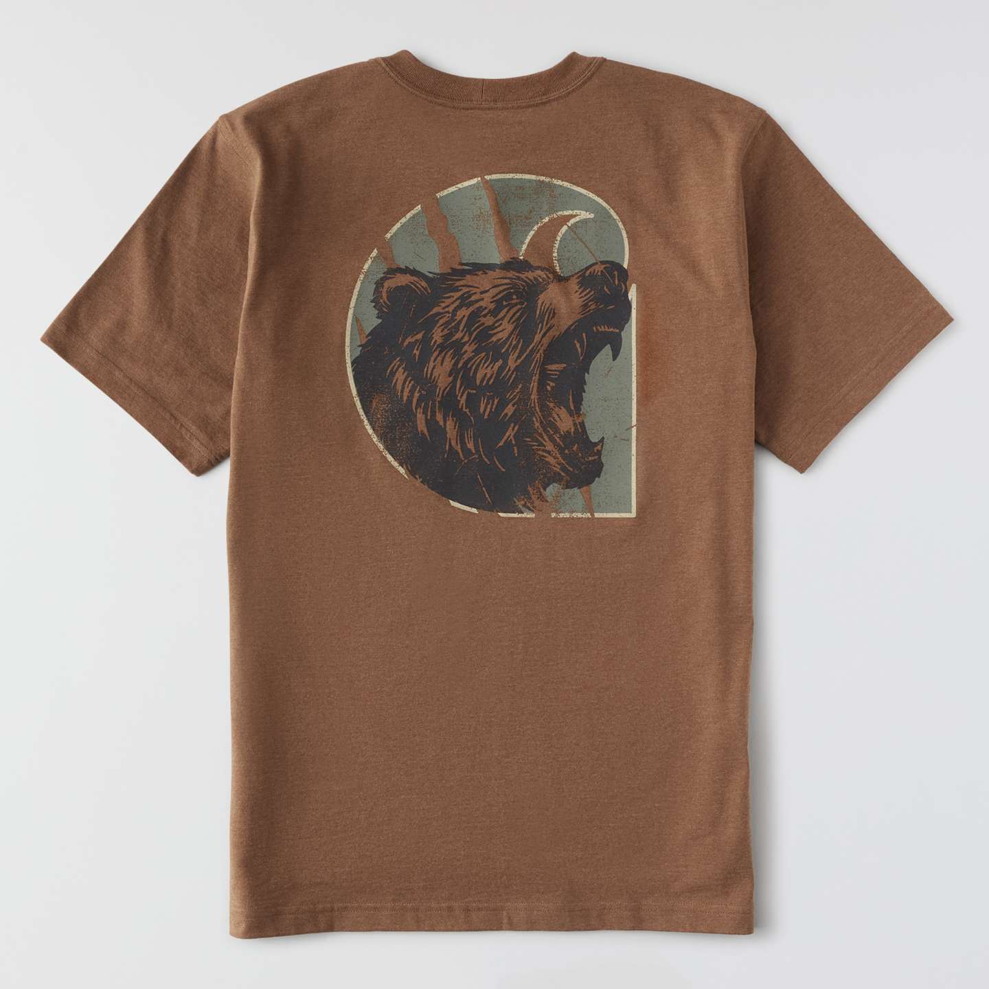 Мужская футболка Carhartt Irvine Relaxed Bear, цвет: Красный меланжевый — фото 9