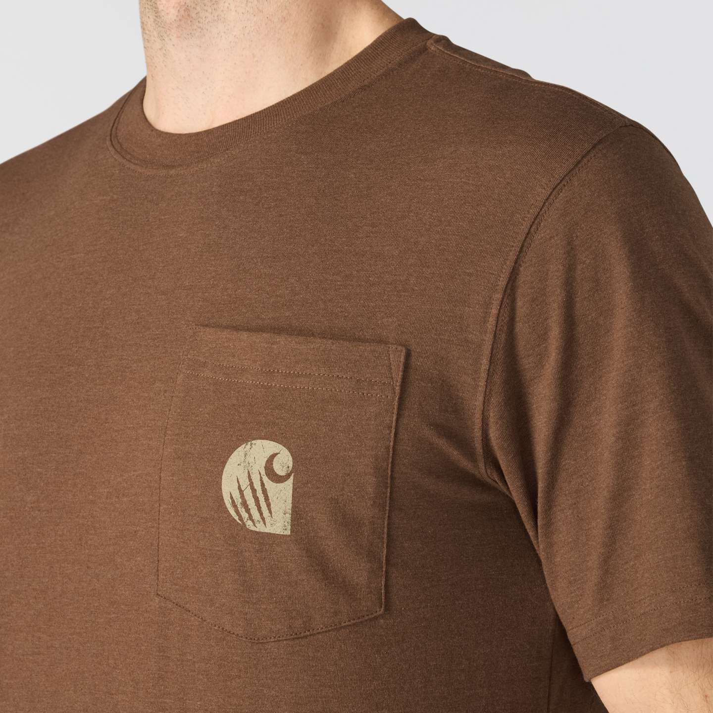 Мужская футболка Carhartt Irvine Relaxed Bear, цвет: Красный меланжевый — фото 6