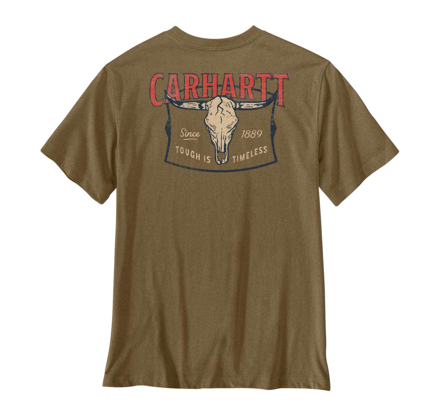 Мужская футболка Carhartt Irvine Relaxed Tough Skull, цвет: Ночной меланжевый — фото 1
