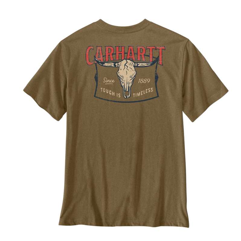 Carhartt  Night Fatigue Heather Irvine Relaxed Tough Skull T-Shirt