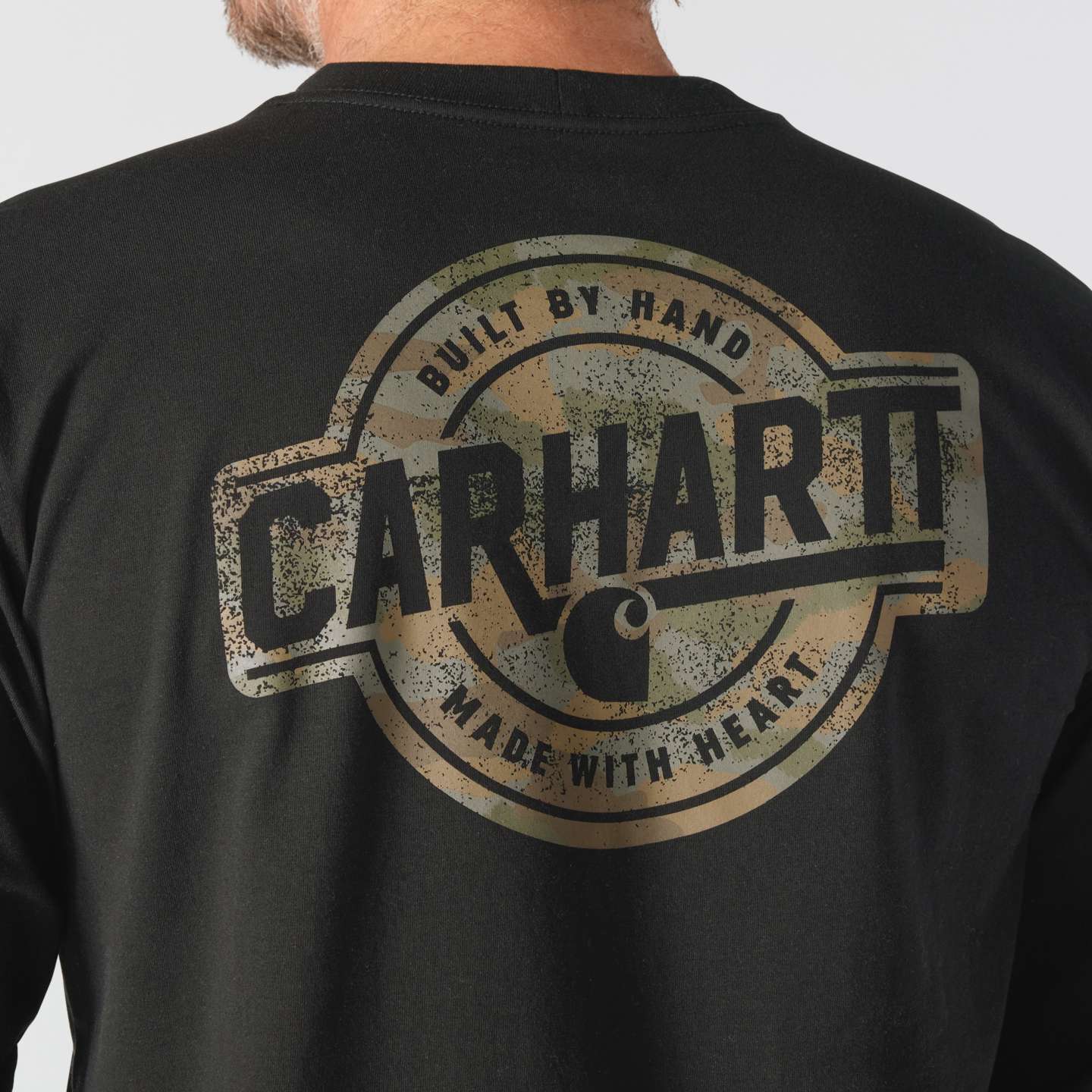 Мужская футболка Carhartt Irvine Relaxed Camo Badge, цвет: Чёрный — фото 3