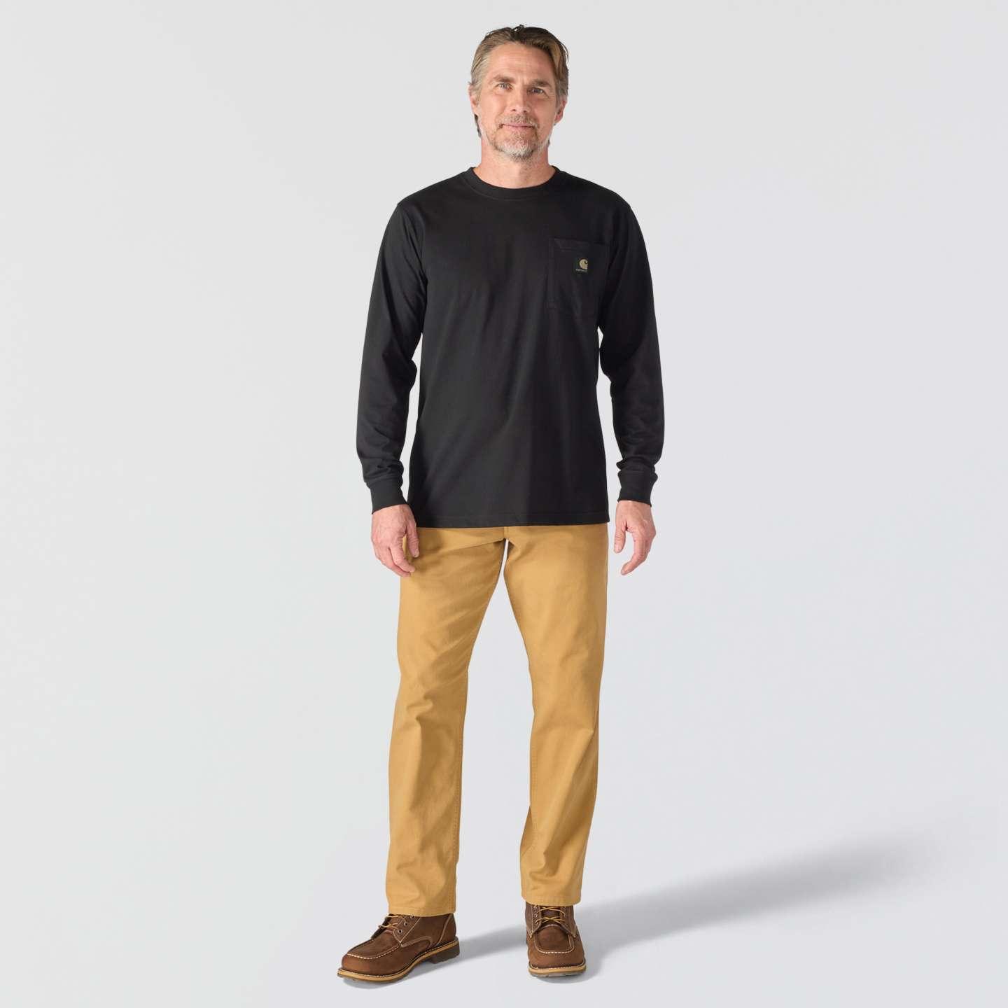 Мужская футболка Carhartt Irvine Relaxed Camo Badge, цвет: Чёрный — фото 4