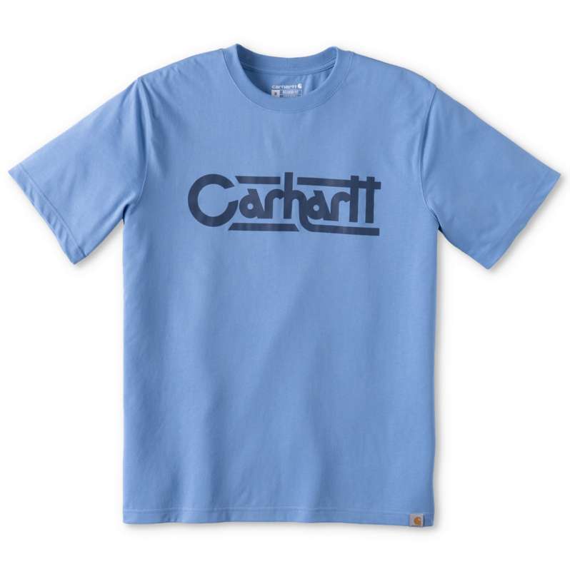 Carhartt  Workwear Blue Irvine Relaxed Retro Script T-Shirt