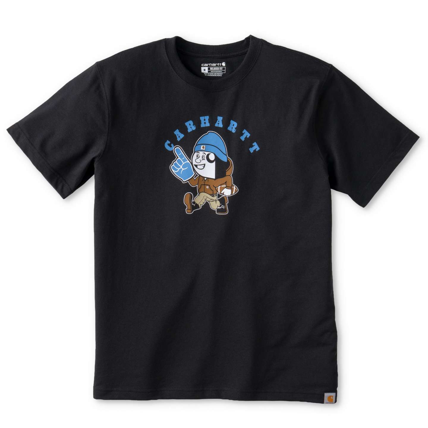 Мужская футболка Carhartt Irvine Relaxed Football, цвет: Чёрный — фото 1