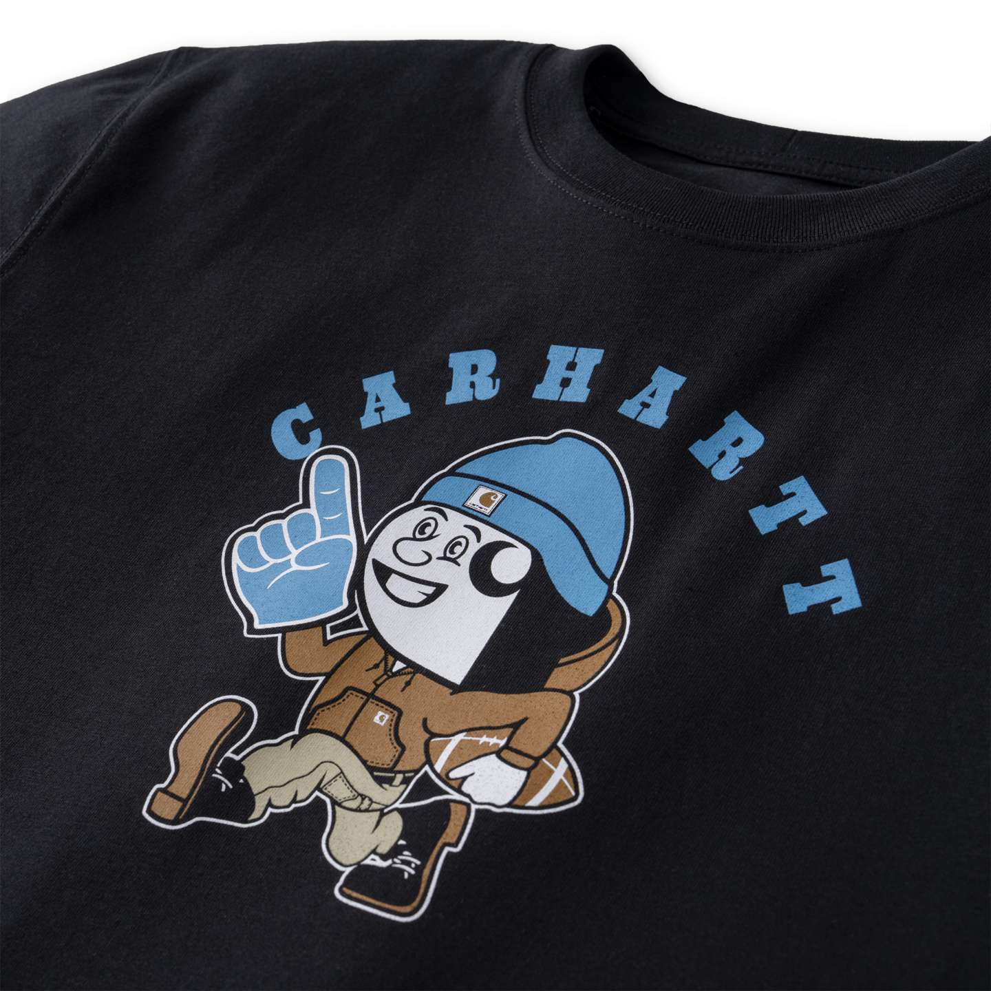 Мужская футболка Carhartt Irvine Relaxed Football, цвет: Чёрный — фото 2