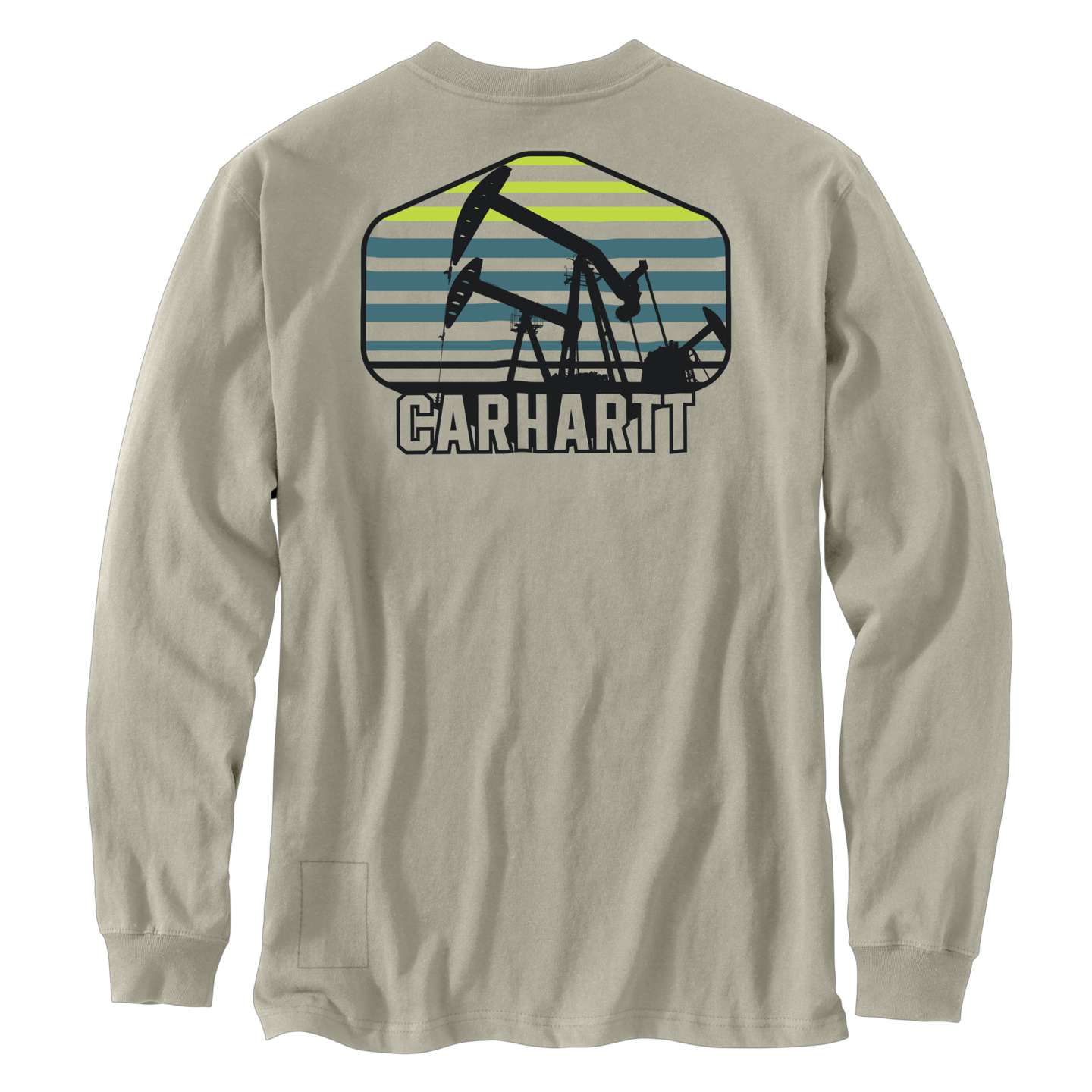 Мужская футболка Carhartt FR Force Irvine Loose LS Oil Pump, цвет: Серо-бежевый — фото 1