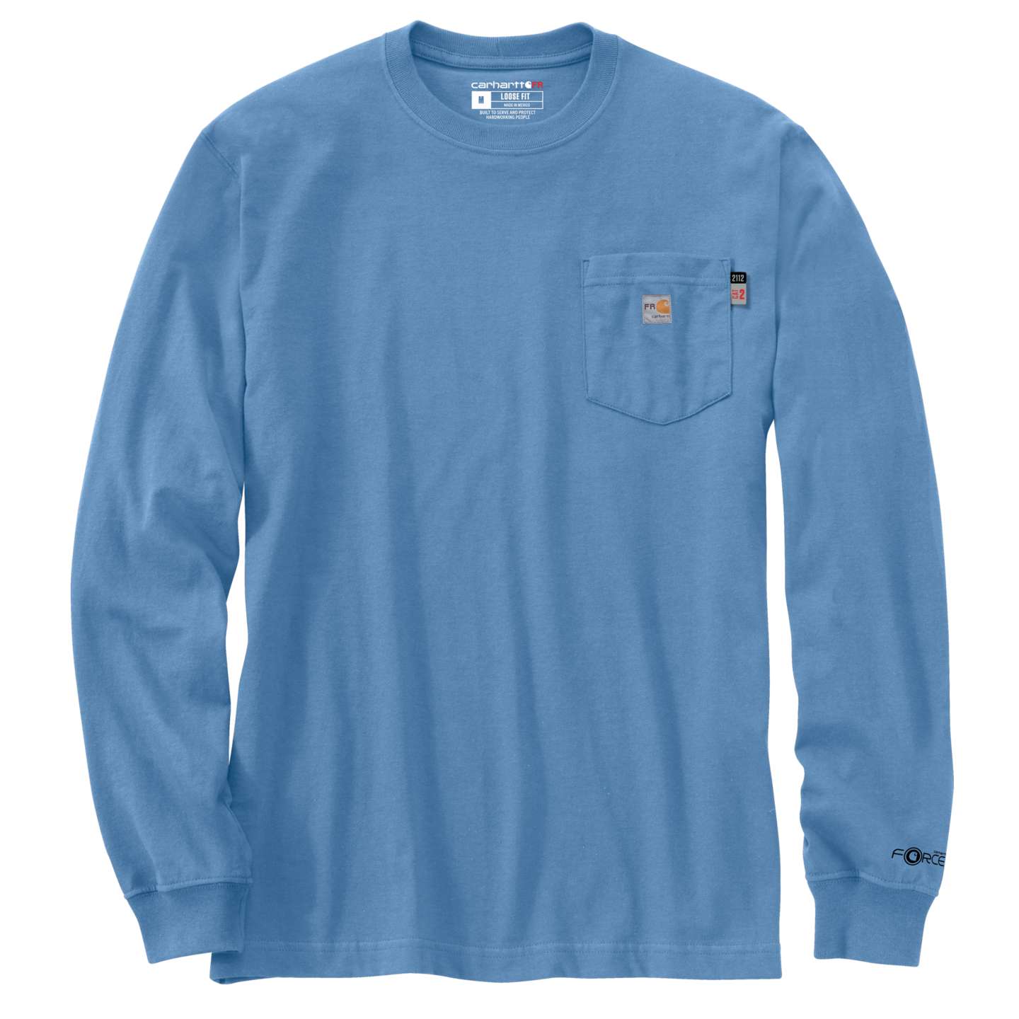Мужская футболка Carhartt FR Force Irvine Loose LS Bucket Truck, цвет: Синий — фото 2