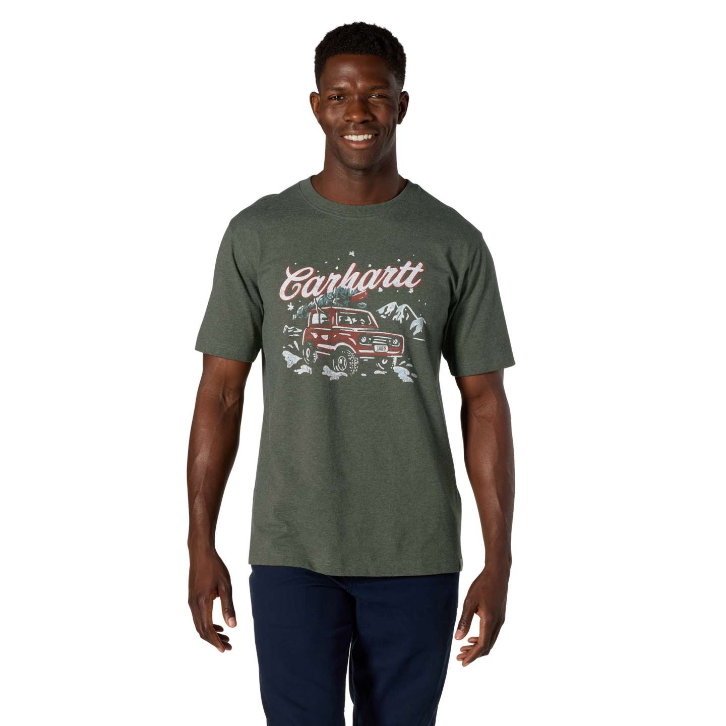 Мужская футболка Carhartt Dearborn Holiday, цвет: Меланжевый — фото 1