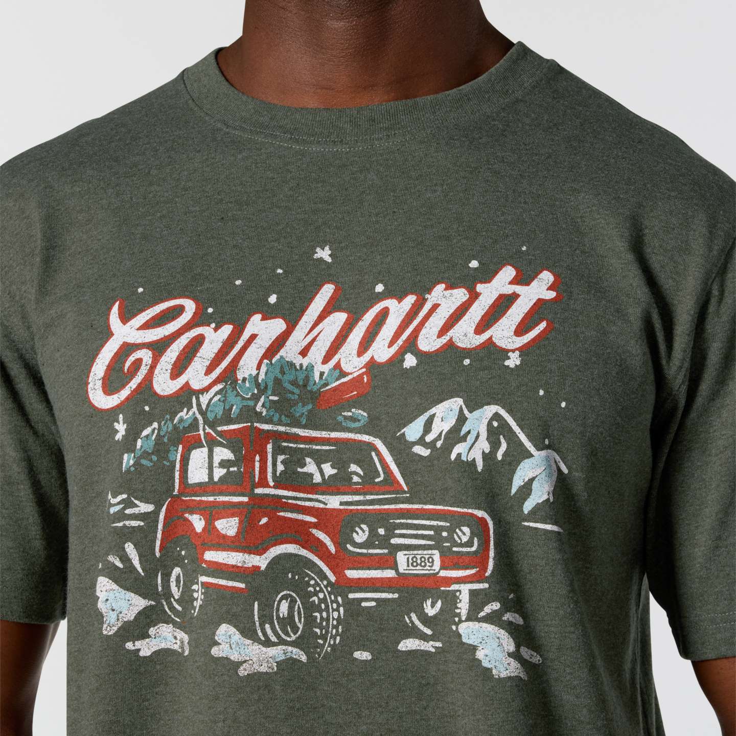 Мужская футболка Carhartt Dearborn Holiday, цвет: Меланжевый — фото 3