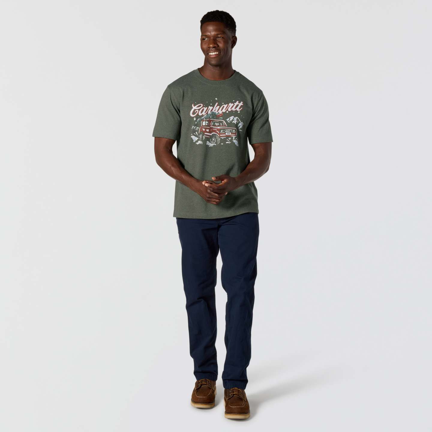 Мужская футболка Carhartt Dearborn Holiday, цвет: Меланжевый — фото 4