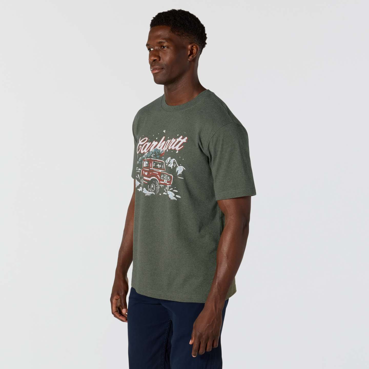 Мужская футболка Carhartt Dearborn Holiday, цвет: Меланжевый — фото 2