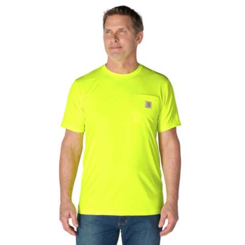 Мужская футболка Carhartt Force Relaxed Color Enhanced, цвет: Лаймовый
