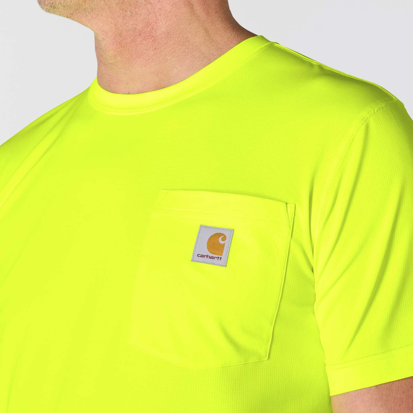 Мужская футболка Carhartt Force Relaxed Color Enhanced, цвет: Лаймовый — фото 3