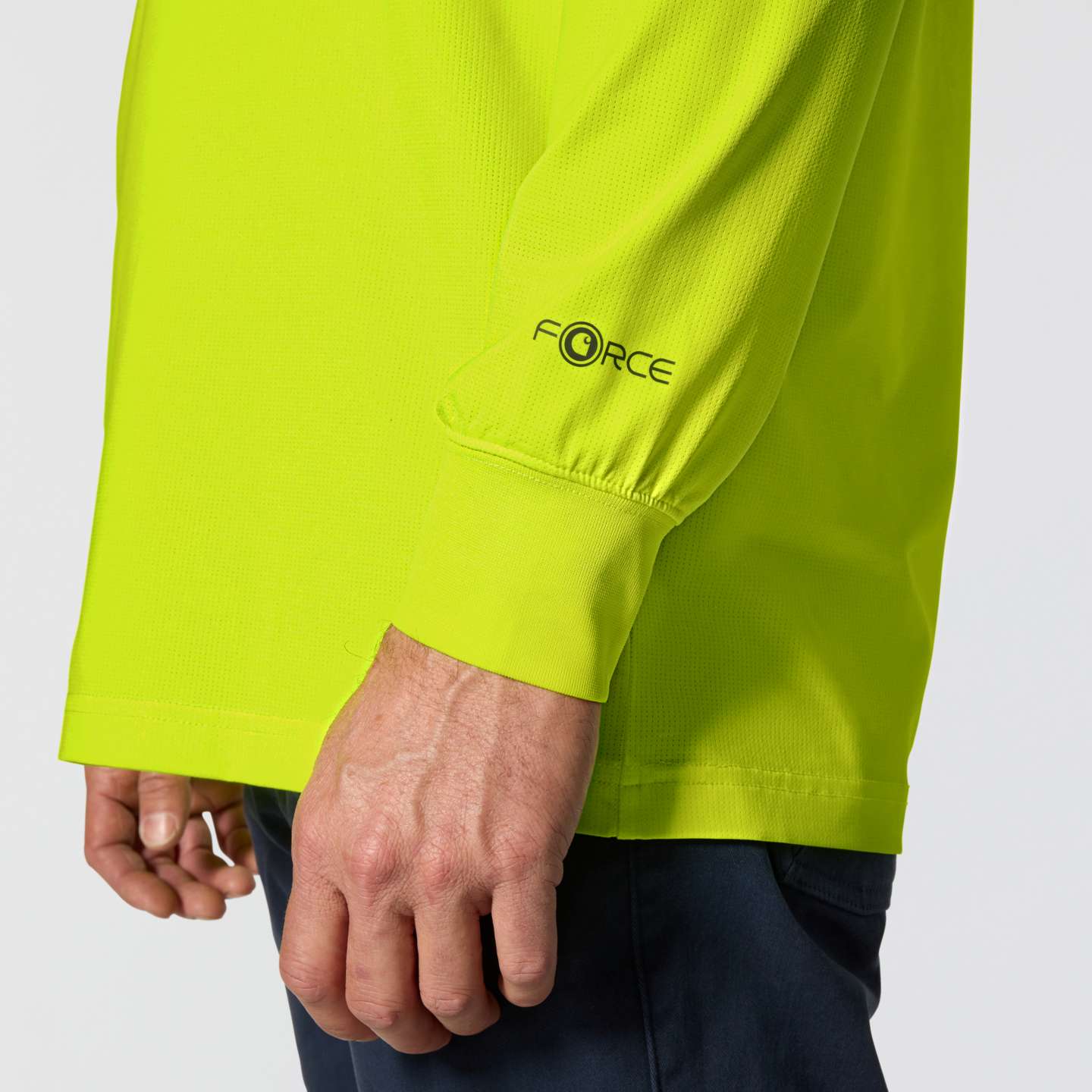 Мужская футболка Carhartt Force Relaxed Color Enhanced LS, цвет: Лаймовый — фото 6