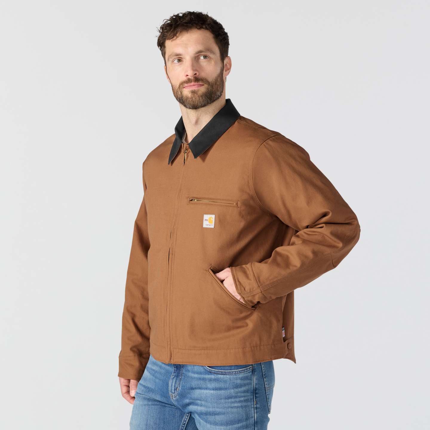 Мужская куртка Carhartt FR Rigby Detroit, цвет: Коричневый — фото 3