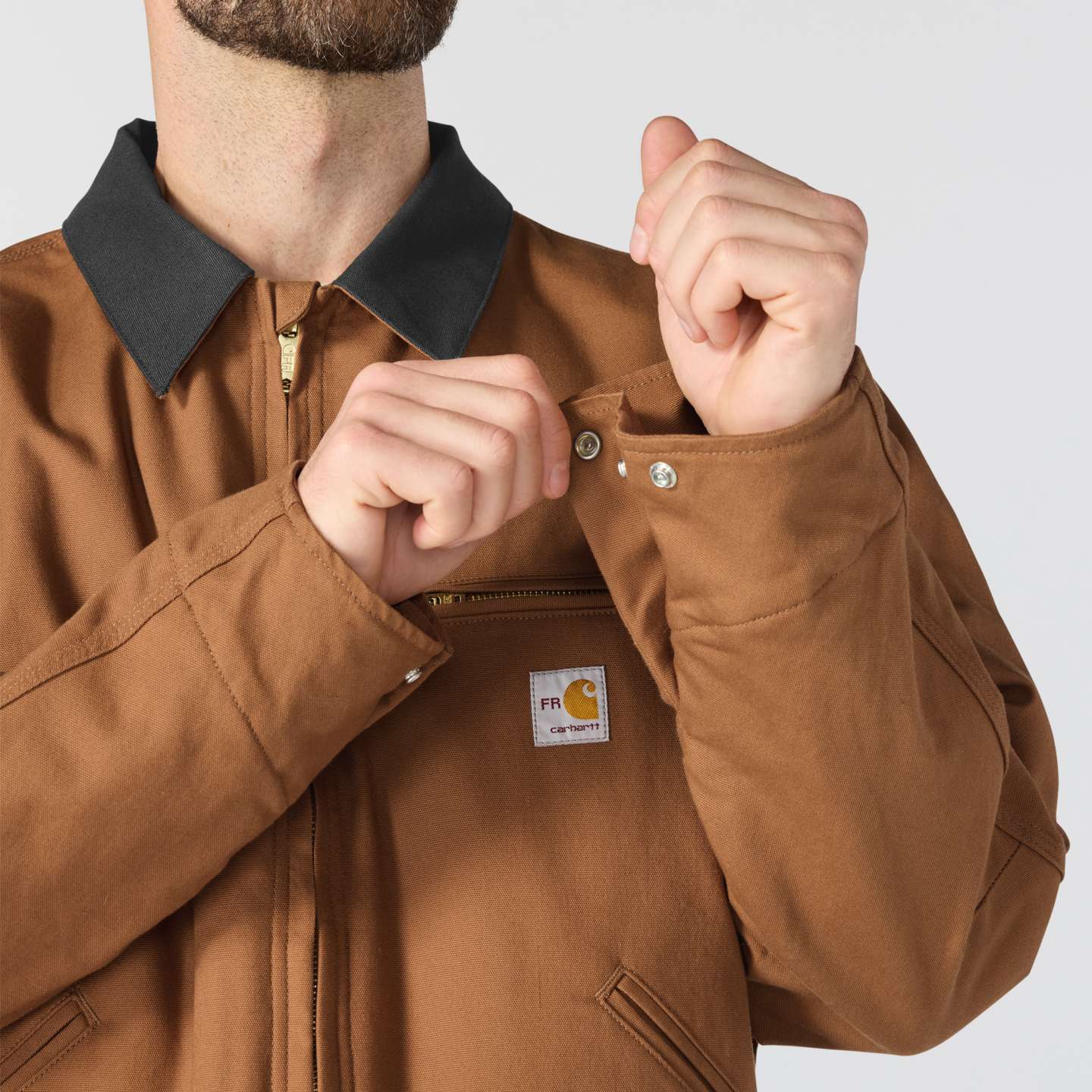 Мужская куртка Carhartt FR Rigby Detroit, цвет: Коричневый — фото 6