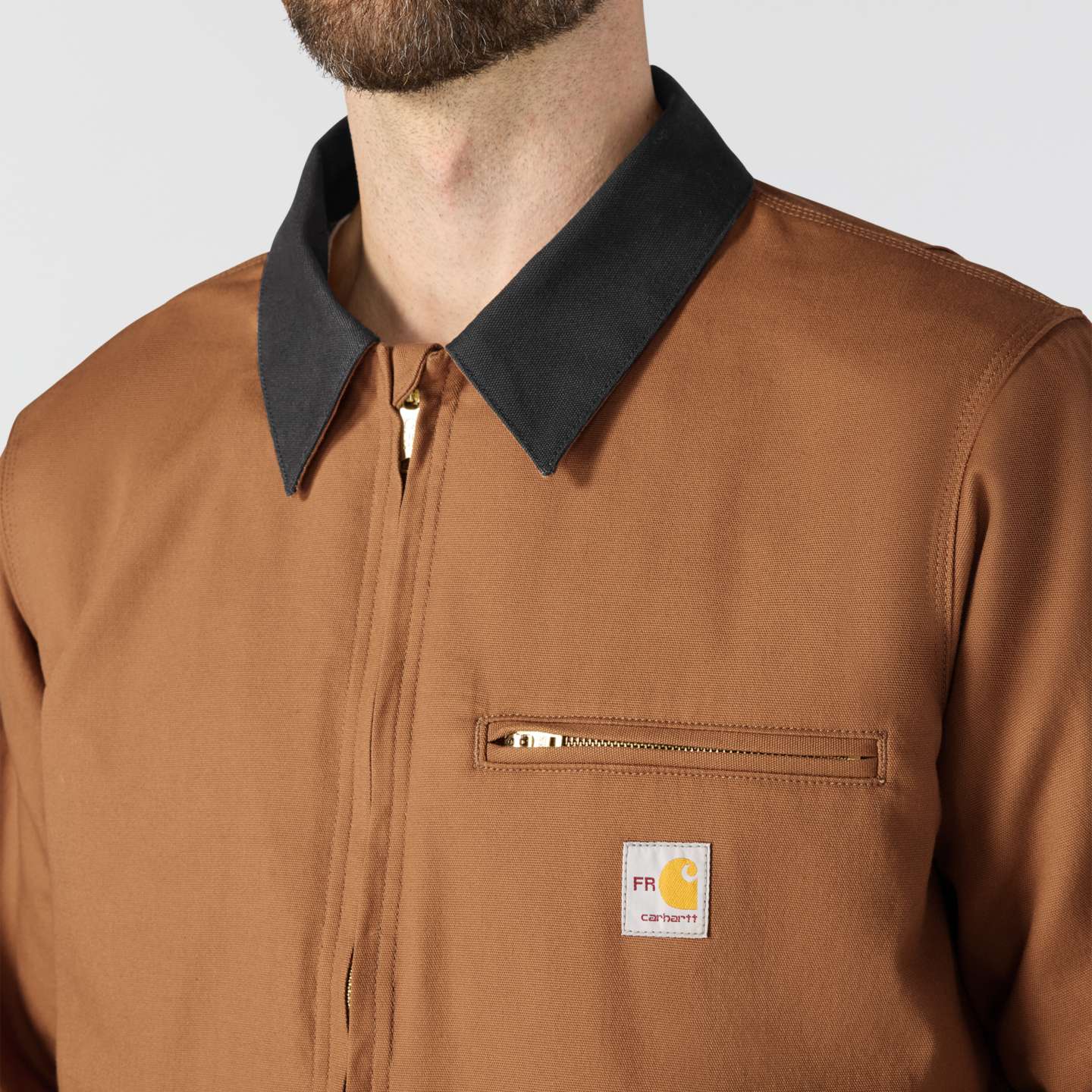Мужская куртка Carhartt FR Rigby Detroit, цвет: Коричневый — фото 4