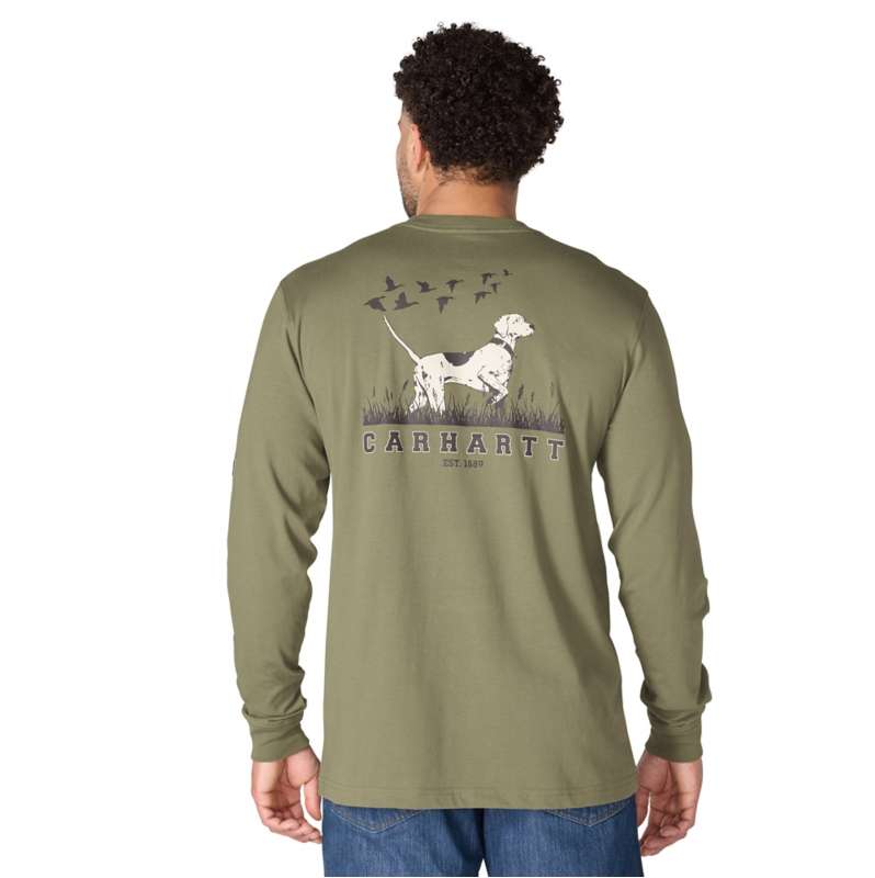Carhartt  Dusty Olive Irvine Relaxed Pointer LS T-Shirt