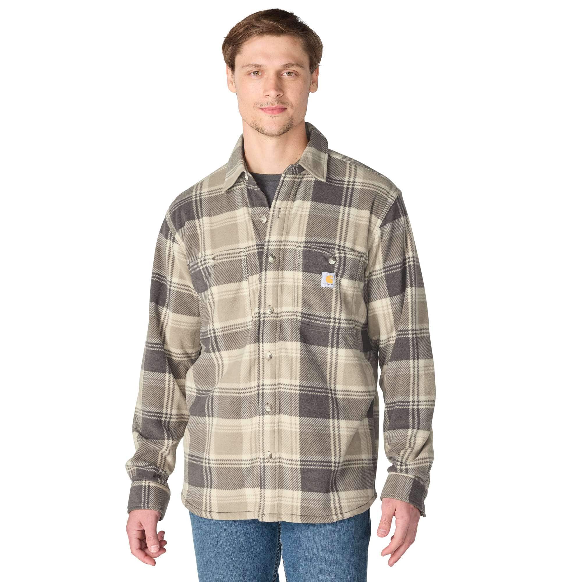 Carhartt Men's Petoskey Loose Ls Printed Shirt | Gray Dunes | 3XL