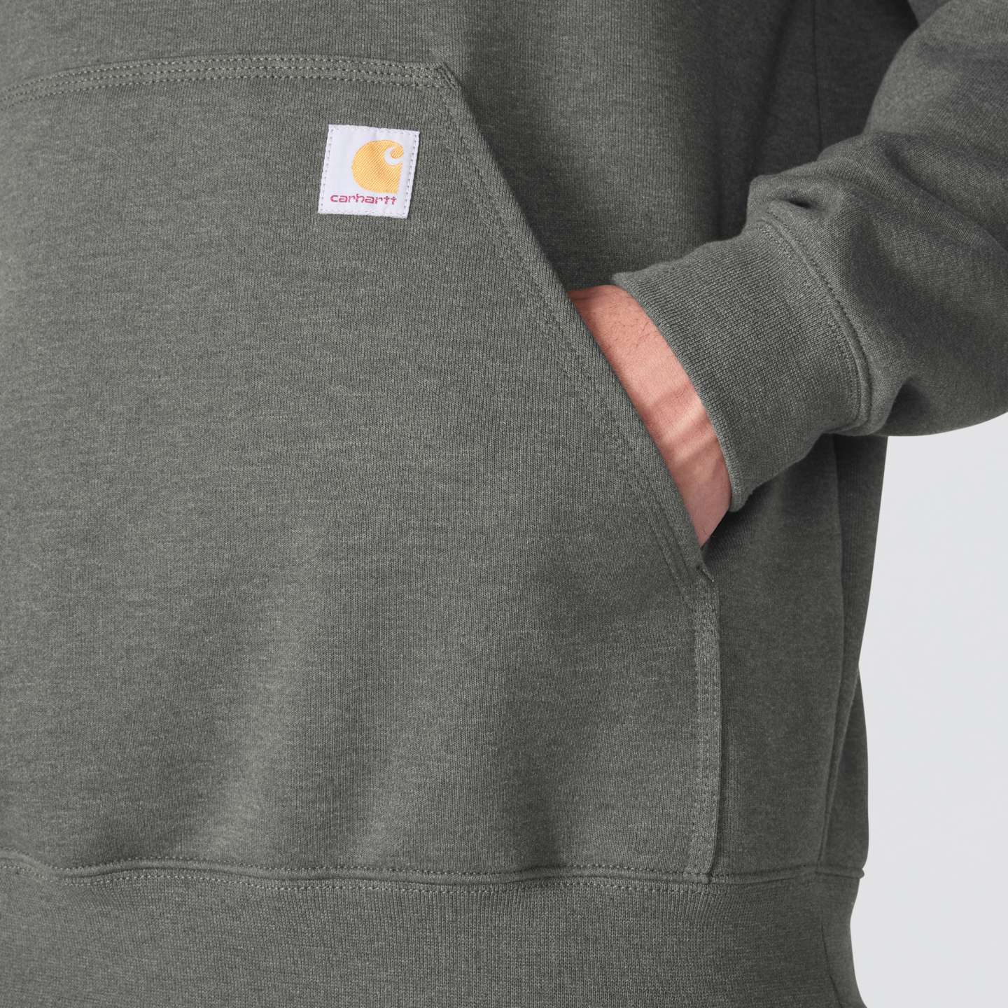 Мужская толстовка Carhartt Paxton Logo Graphic, цвет: Карбоновый меланжевый — фото 6