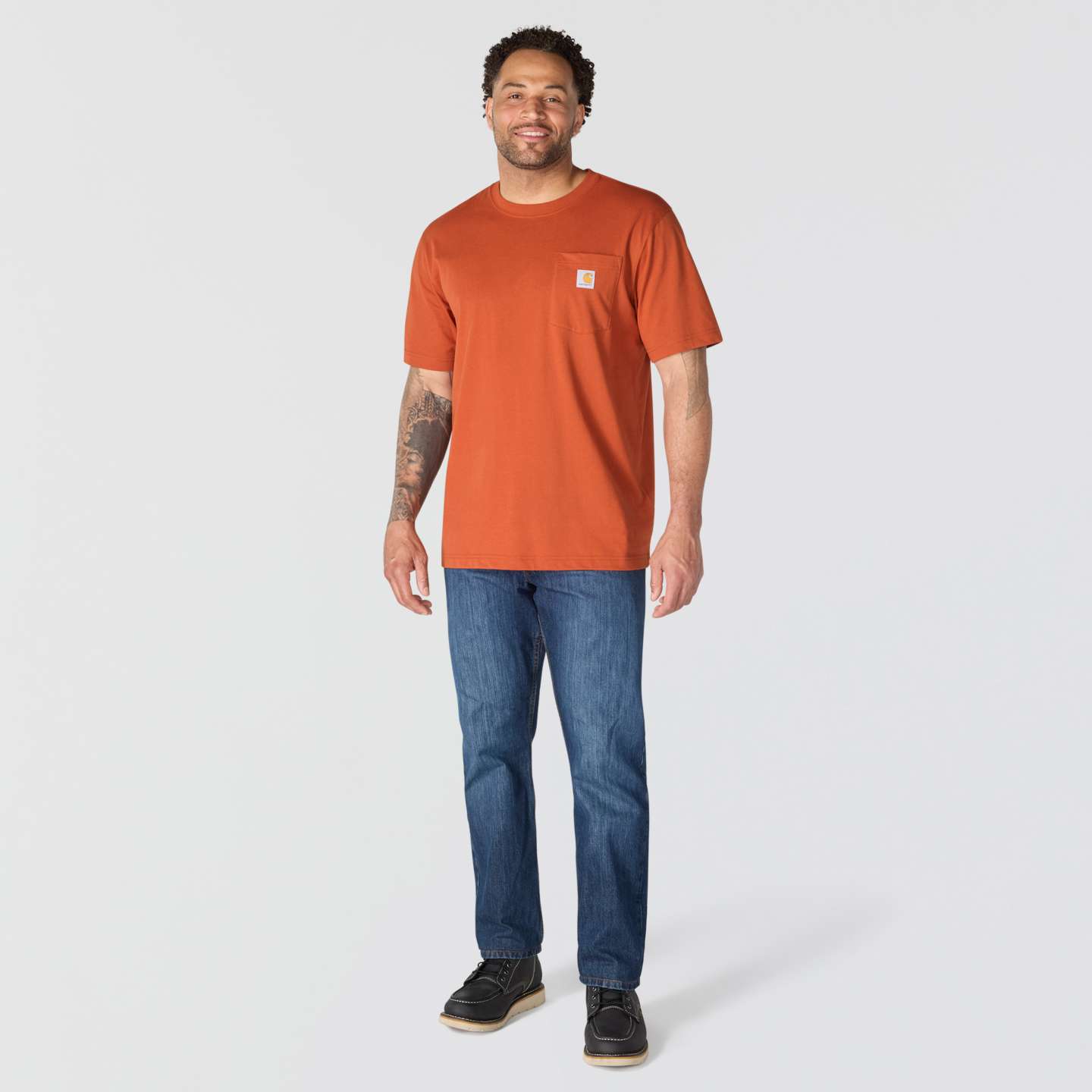 Мужская футболка Carhartt Irvine Relaxed Ducks, цвет: Красный — фото 4