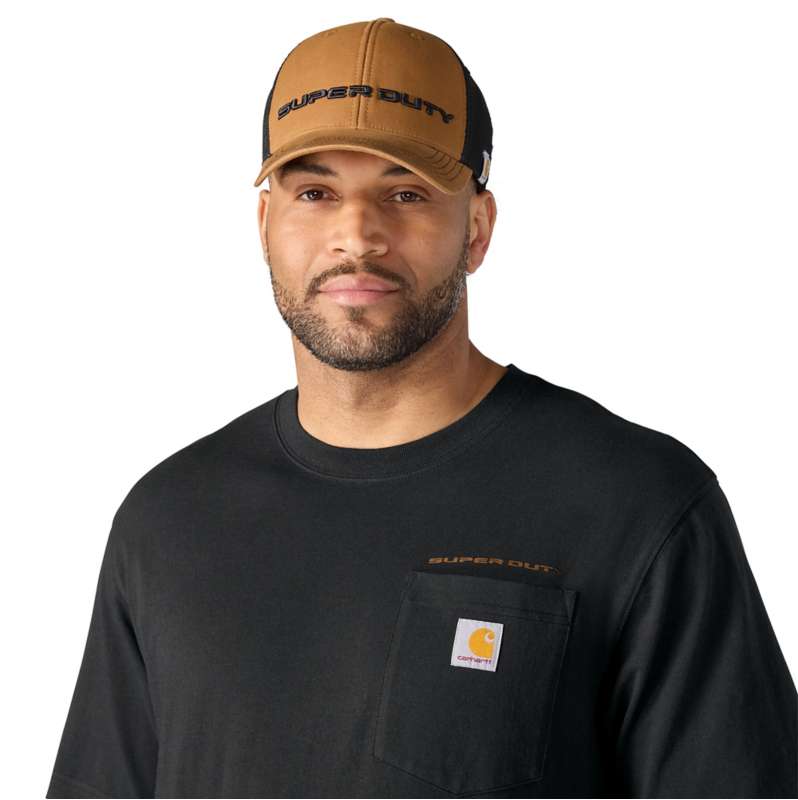 Carhartt  Carhartt Brown Canvas Mesh Back Ford Cap